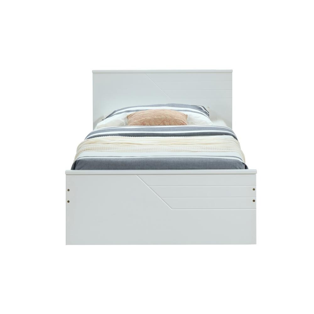 Ragna Solid Wood Twin Size Panel Bed