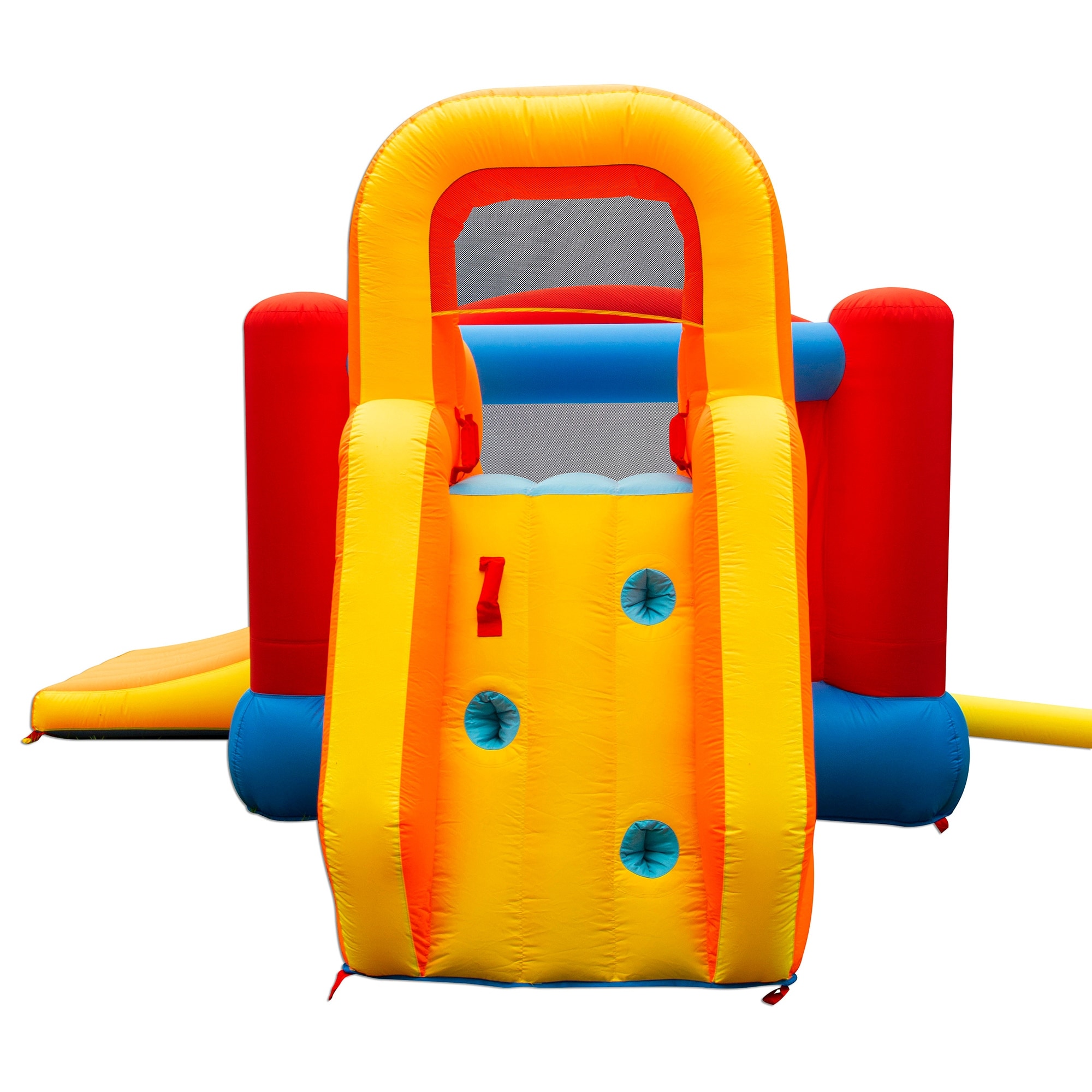 Banzai Double Slide Bouncer Outdoor Inflatable Bounce House & Climbing Wall - 44