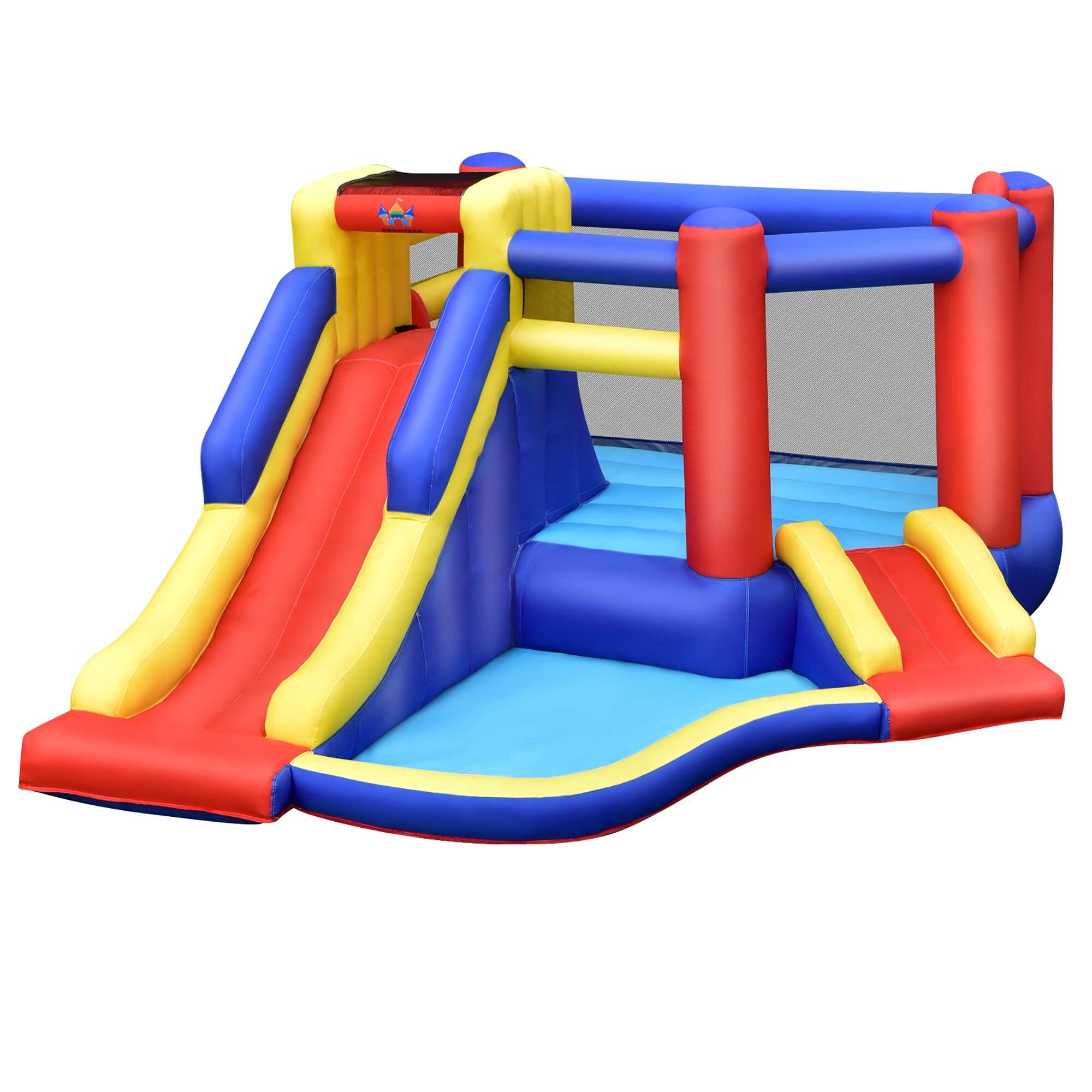 Costway Inflatable Bouncy Castle Kids Jumping House w/ Double Slides - See Details
