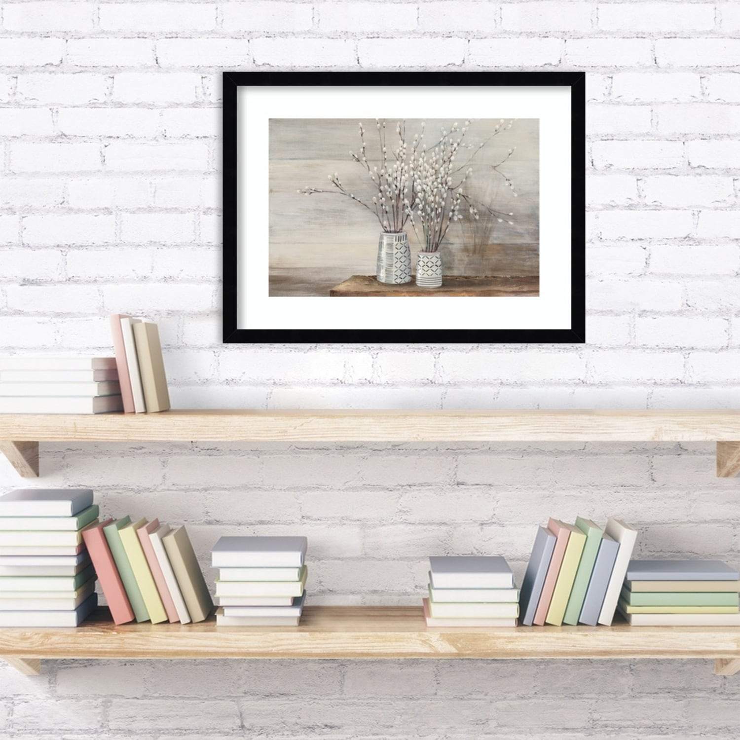 P Willow Still Life with Designs by Julia PurintonFramed Art Print