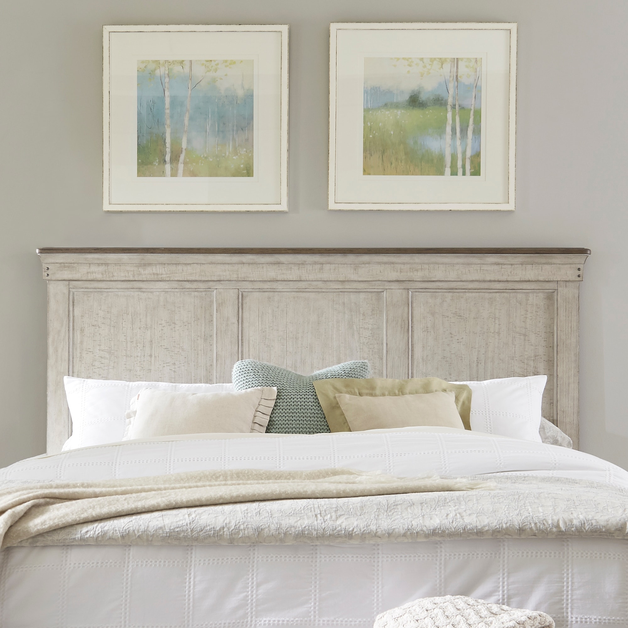 Ivy Hollow Weathered Linen Dusty Taupe Queen Panel Headboard