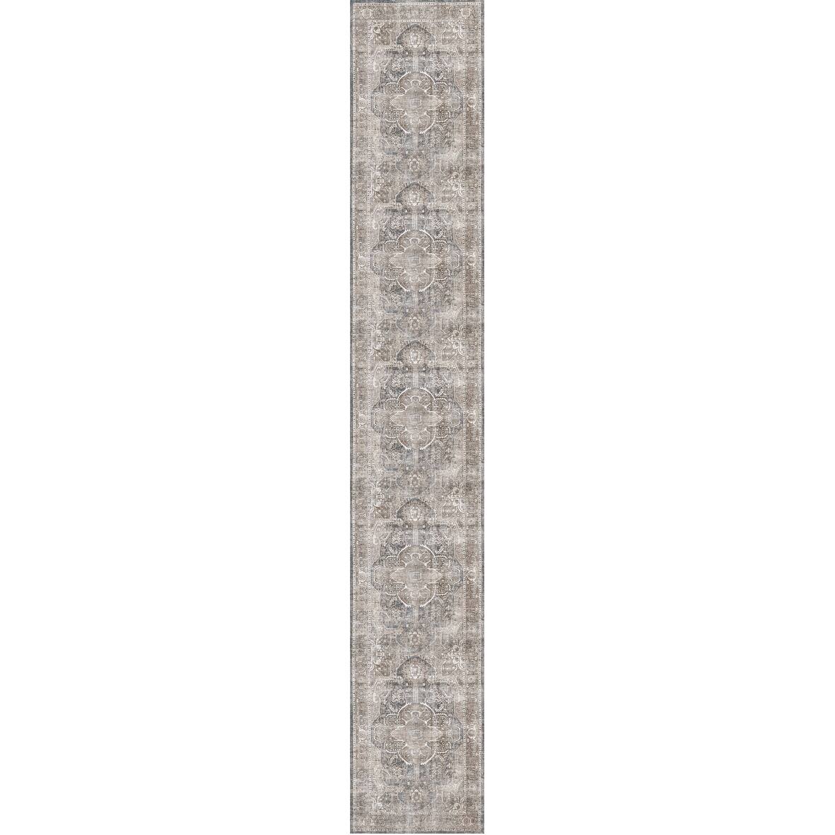 The Rug Collective Distressed Vintage Kendra Ash Machine Washable Area Rug