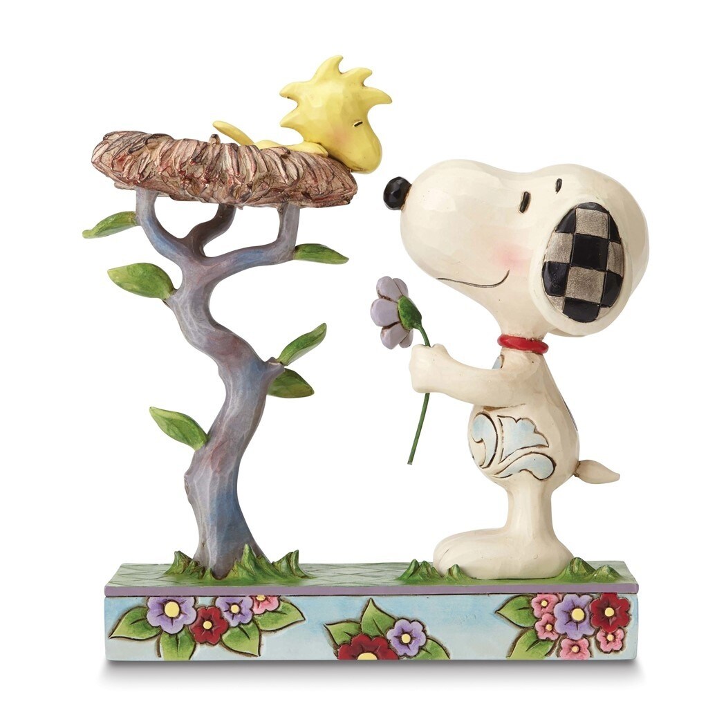 Curata Nest Warming Gift Snoopy with Woodstock in Nest Figurine