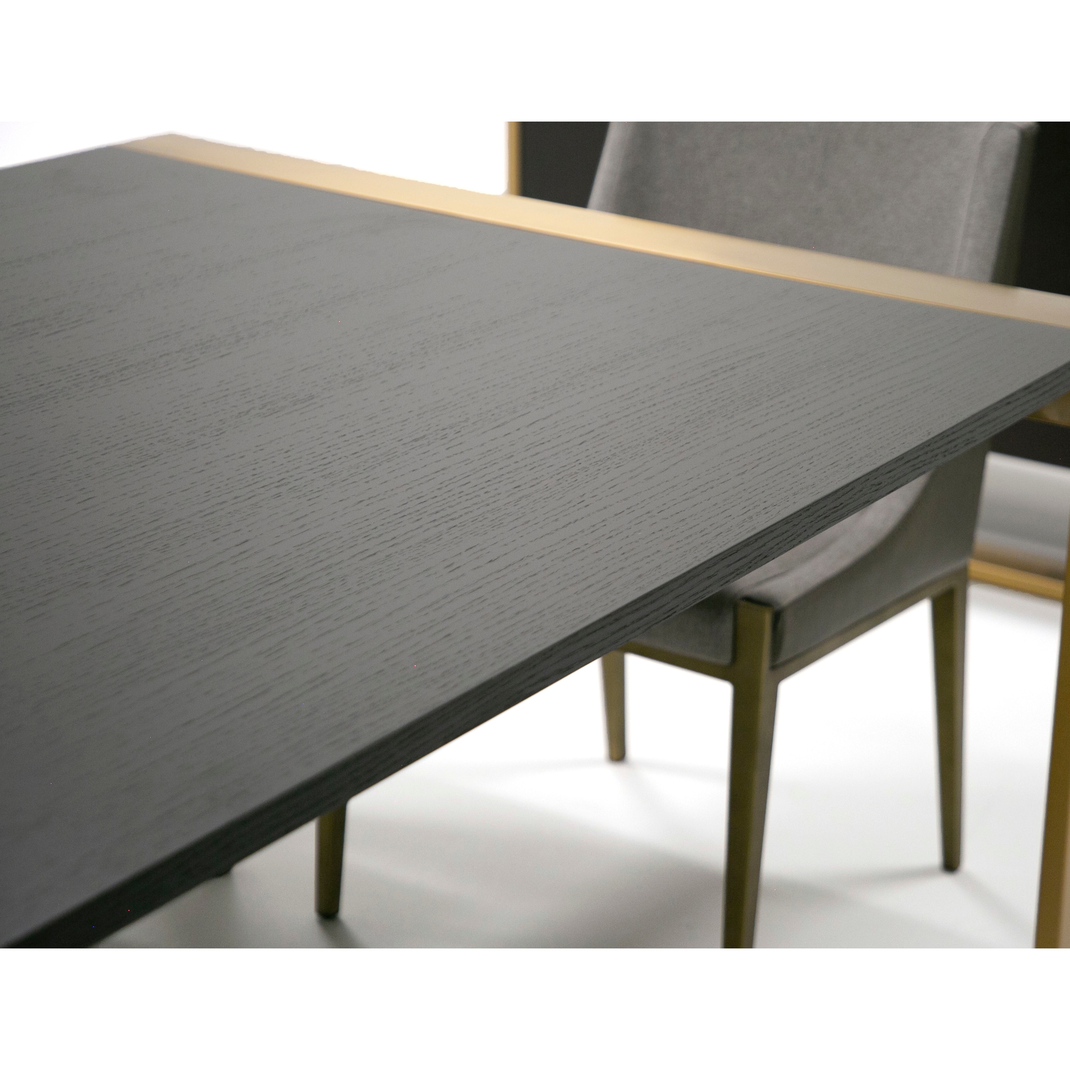 Modrest Fauna Modern Wenge and Brass Dining Table