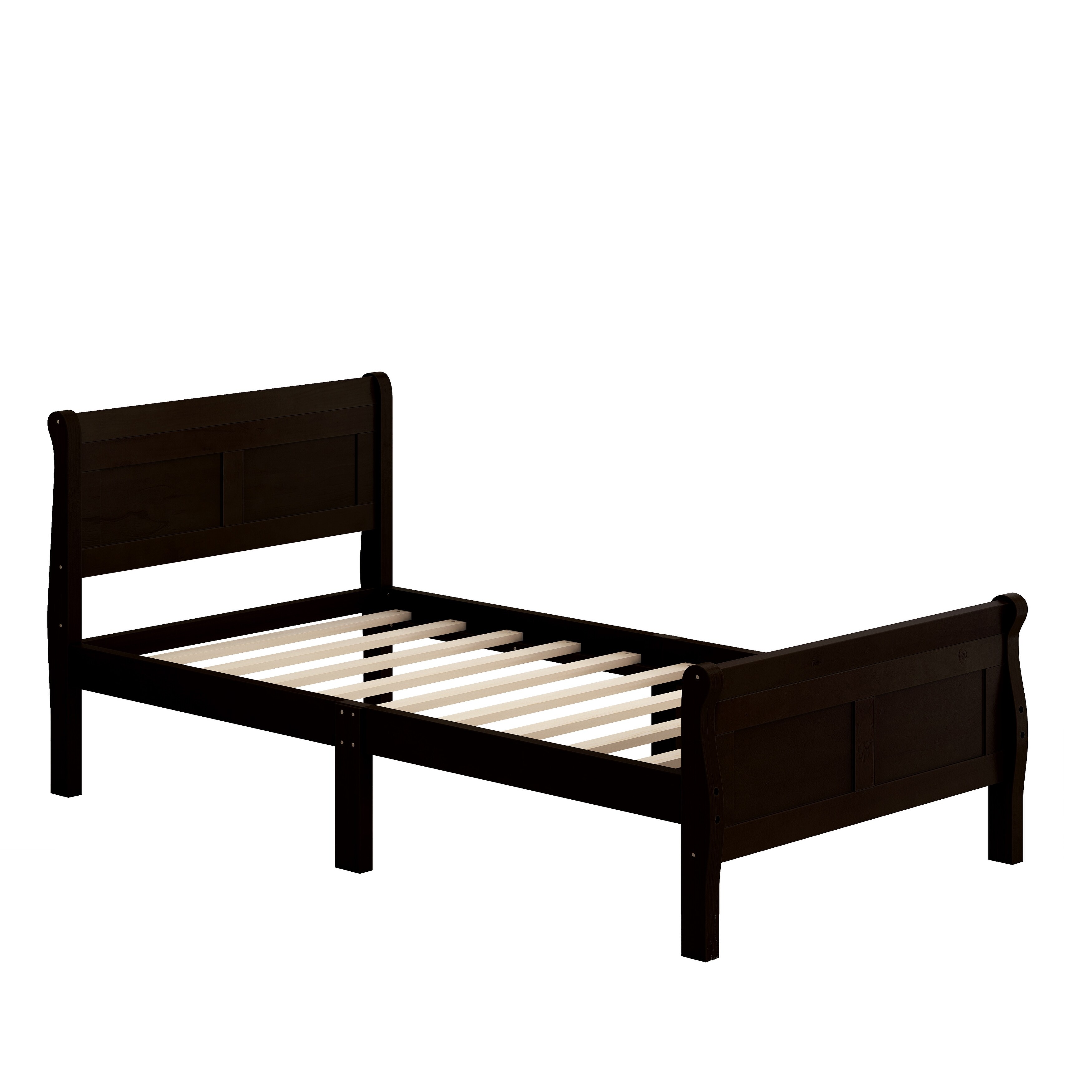 Twin Size Platform Bed with Headboard
