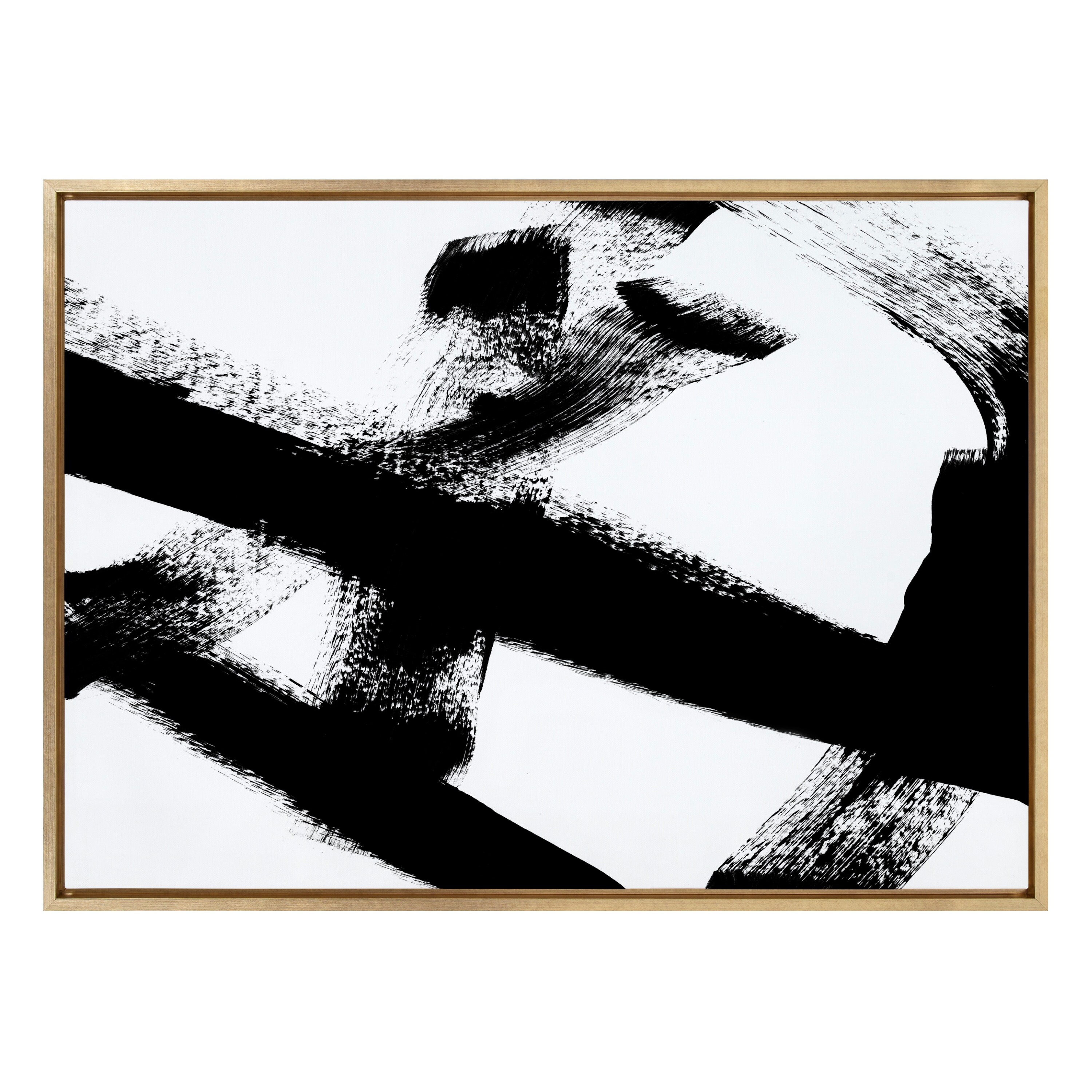 Kate and Laurel Sylvie Gesture I BW Framed Canvas by Amy Lighthall