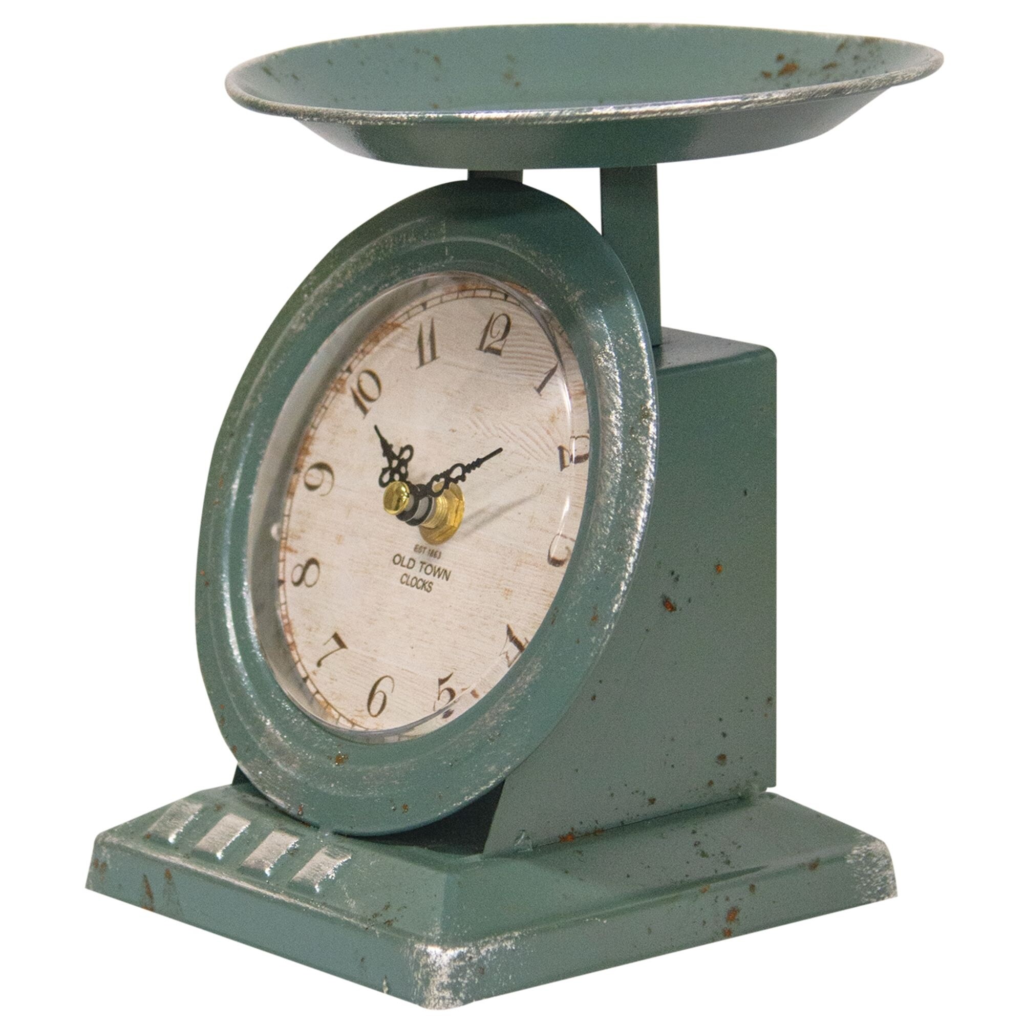 Vintage Blue Old Town Scale Clock