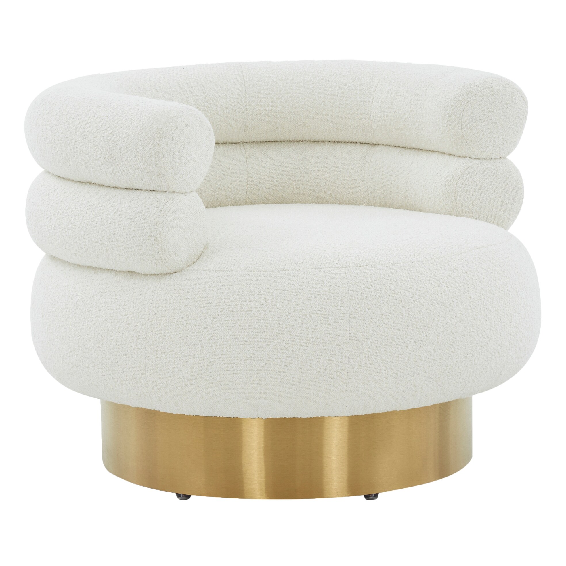 SAFAVIEH Couture Wendell Boucle Swivel Chair - 33 IN W x 33 IN D x 26 IN H