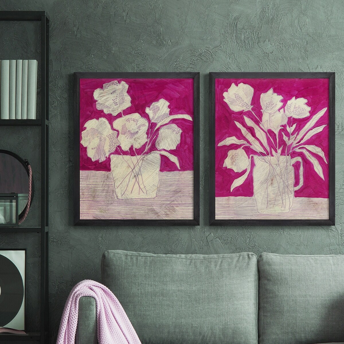 Fuchsia Arrangement I Premium Framed Canvas - Ready to Hang