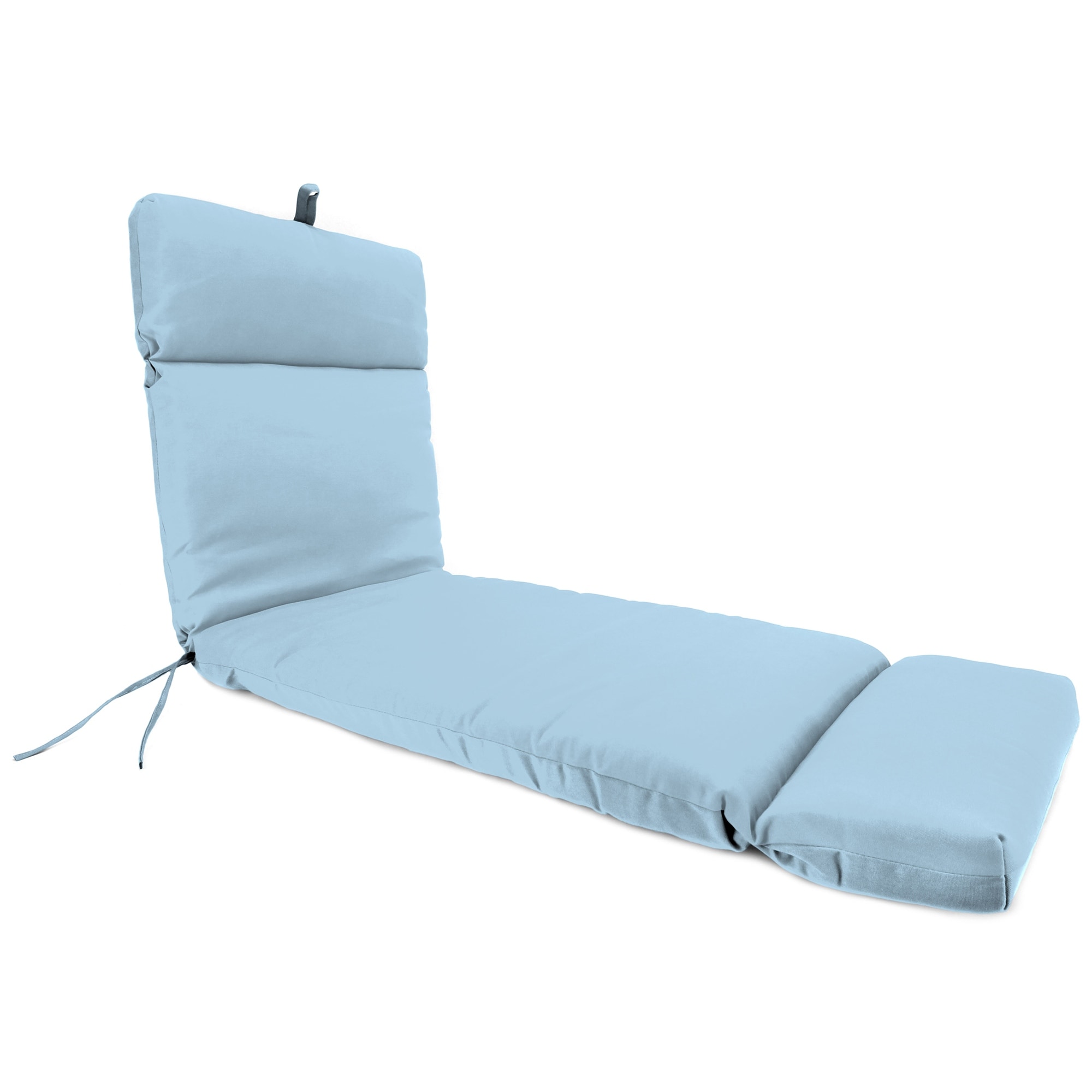 Sunbrella 72" x 22" Blue Solid Rectangular Outdoor Chaise Lounge Cushion - 72'' L x 22'' W x 3.5'' H