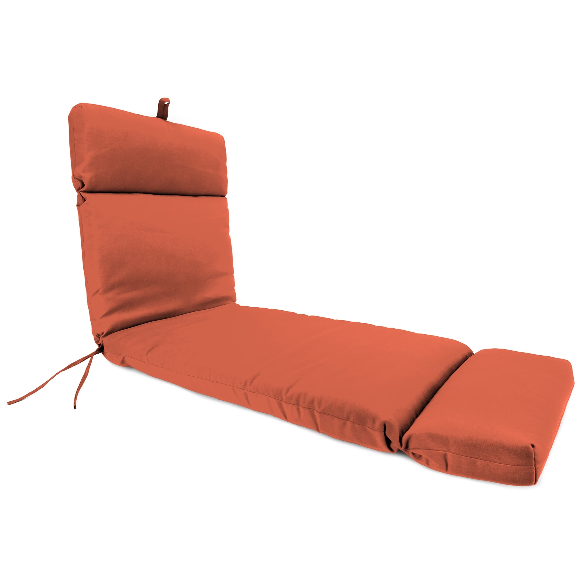 Sunbrella 72" x 22" Red Solid Rectangular Outdoor Chaise Lounge Cushion - 72'' L x 22'' W x 3.5'' H