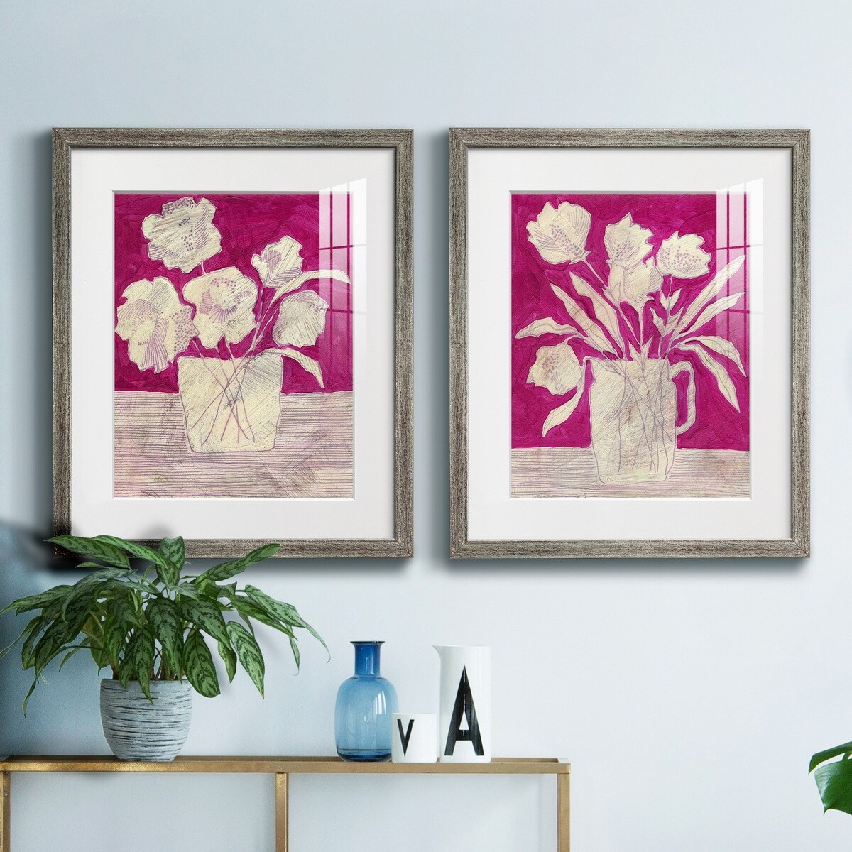 Fuchsia Arrangement I Premium Framed Print - Ready to Hang