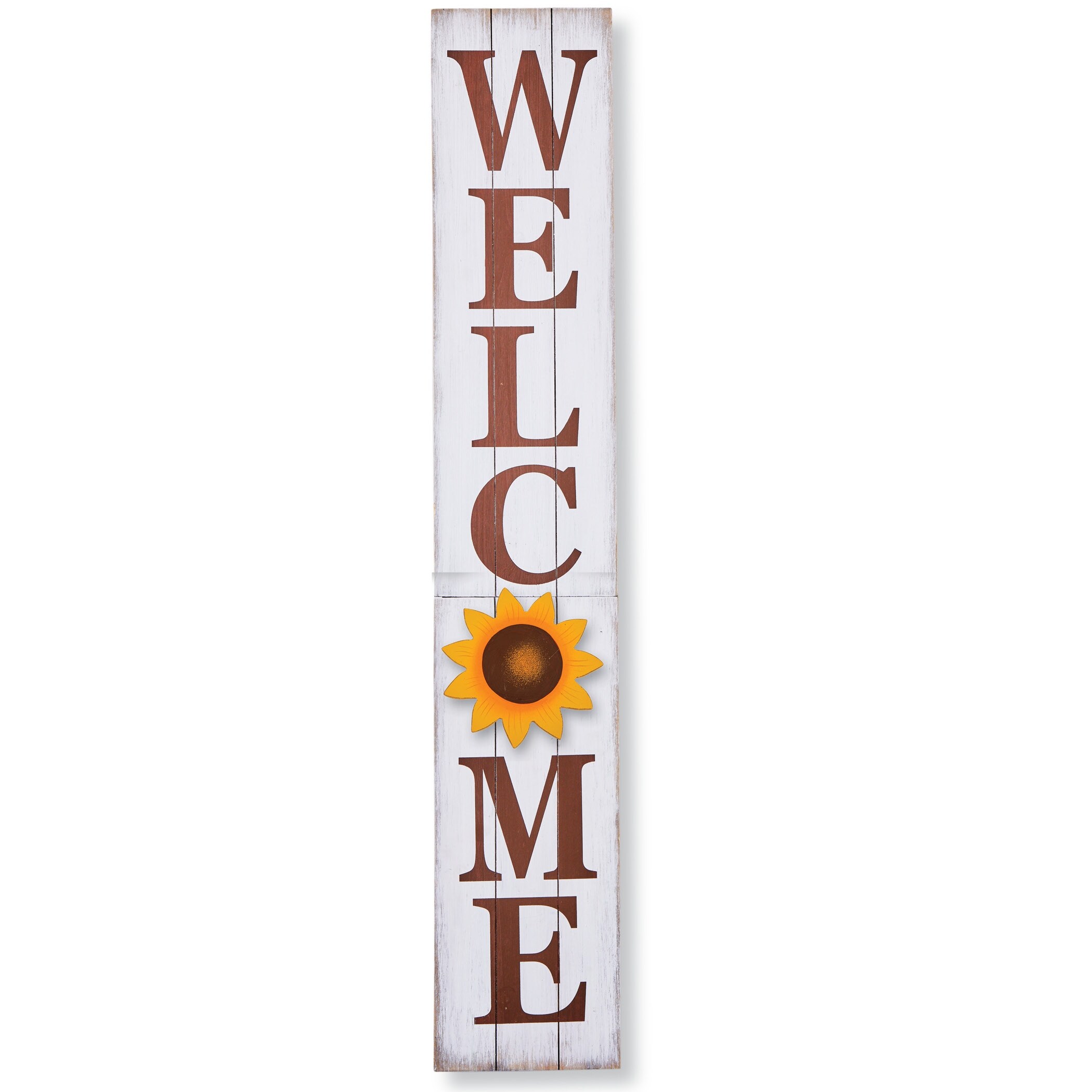 8-Piece Seasonal Outdoor Porch Welcome Sign - White