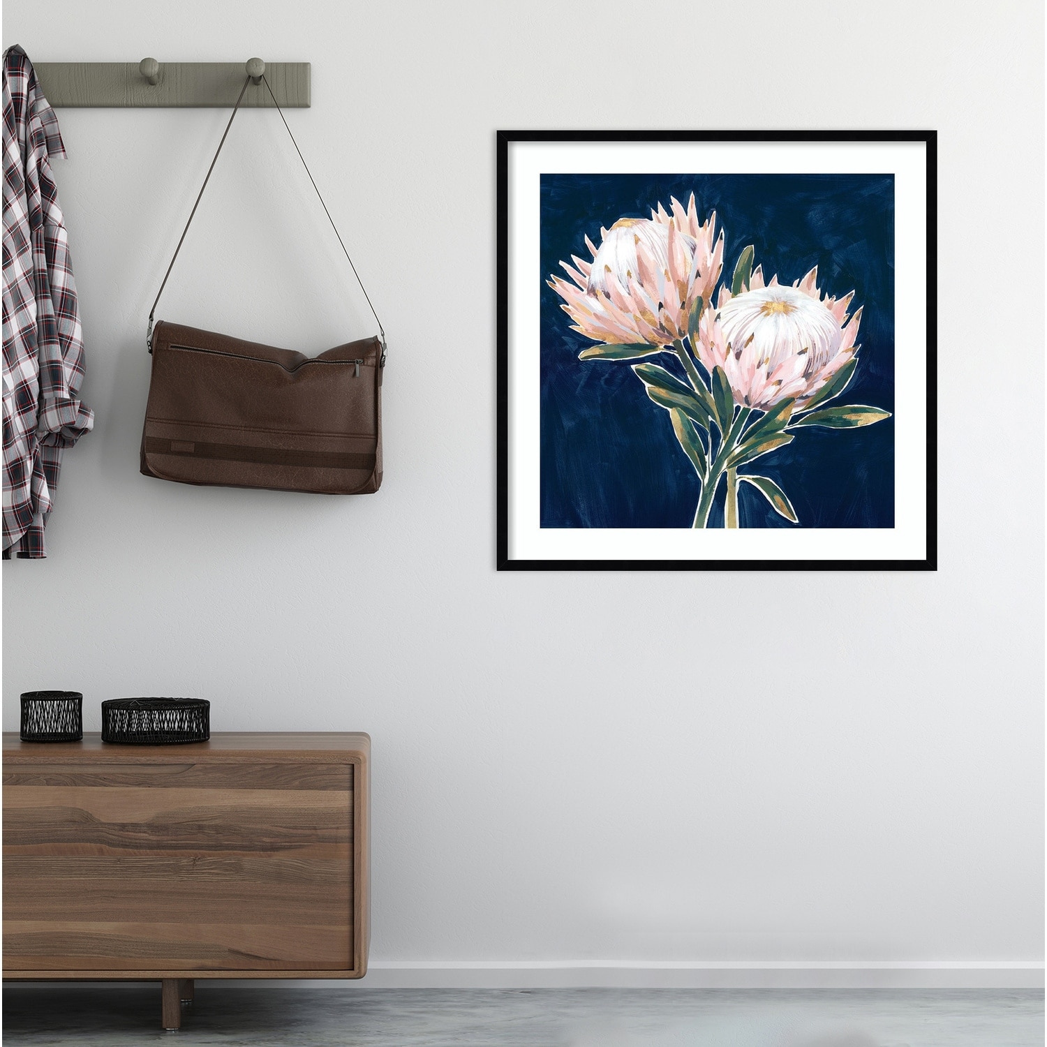 King Proteas by Isabelle Z Wood Framed Wall Art Print