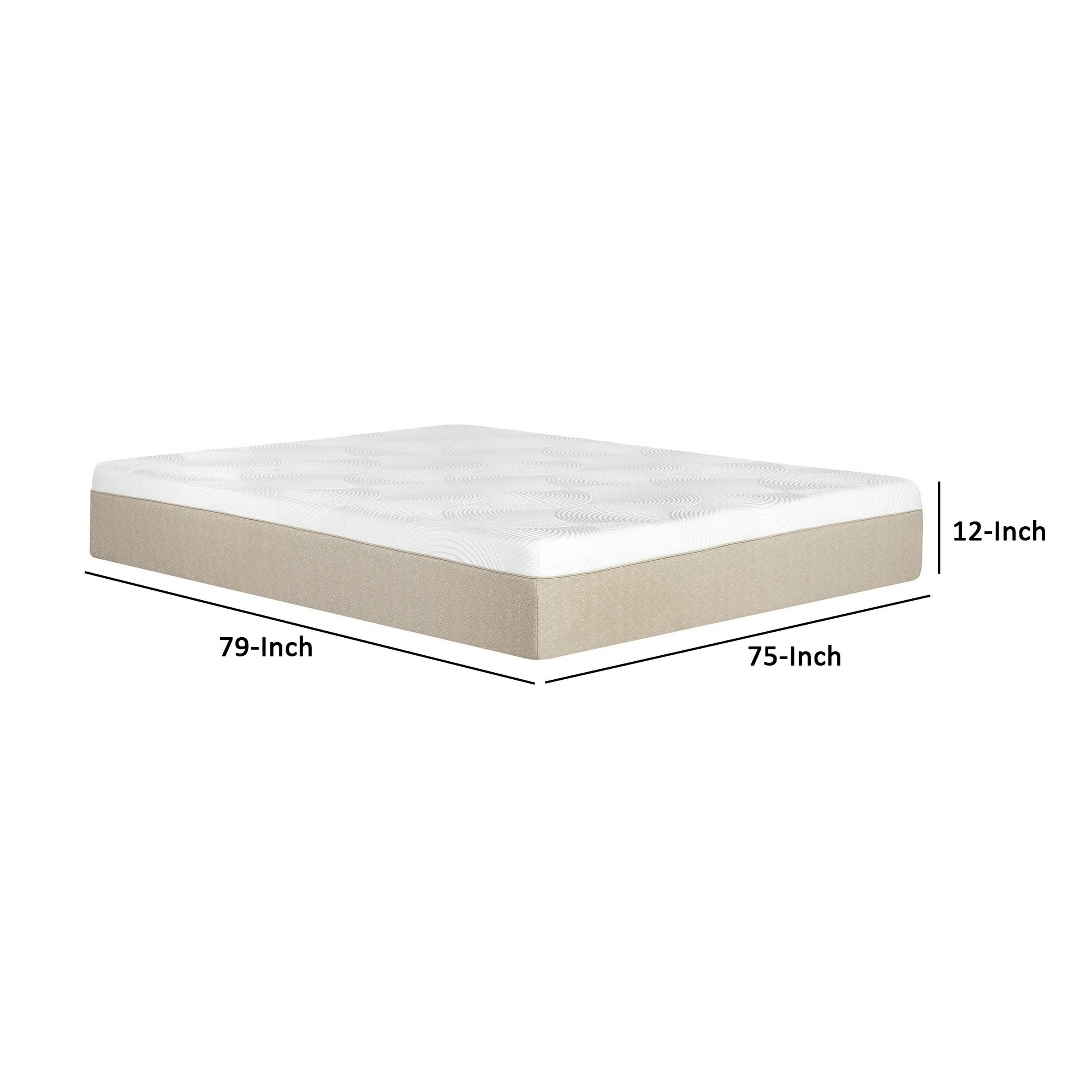 Bree 12 Inch King Mattress, Cooling Gel Infused Memory Foam Layers