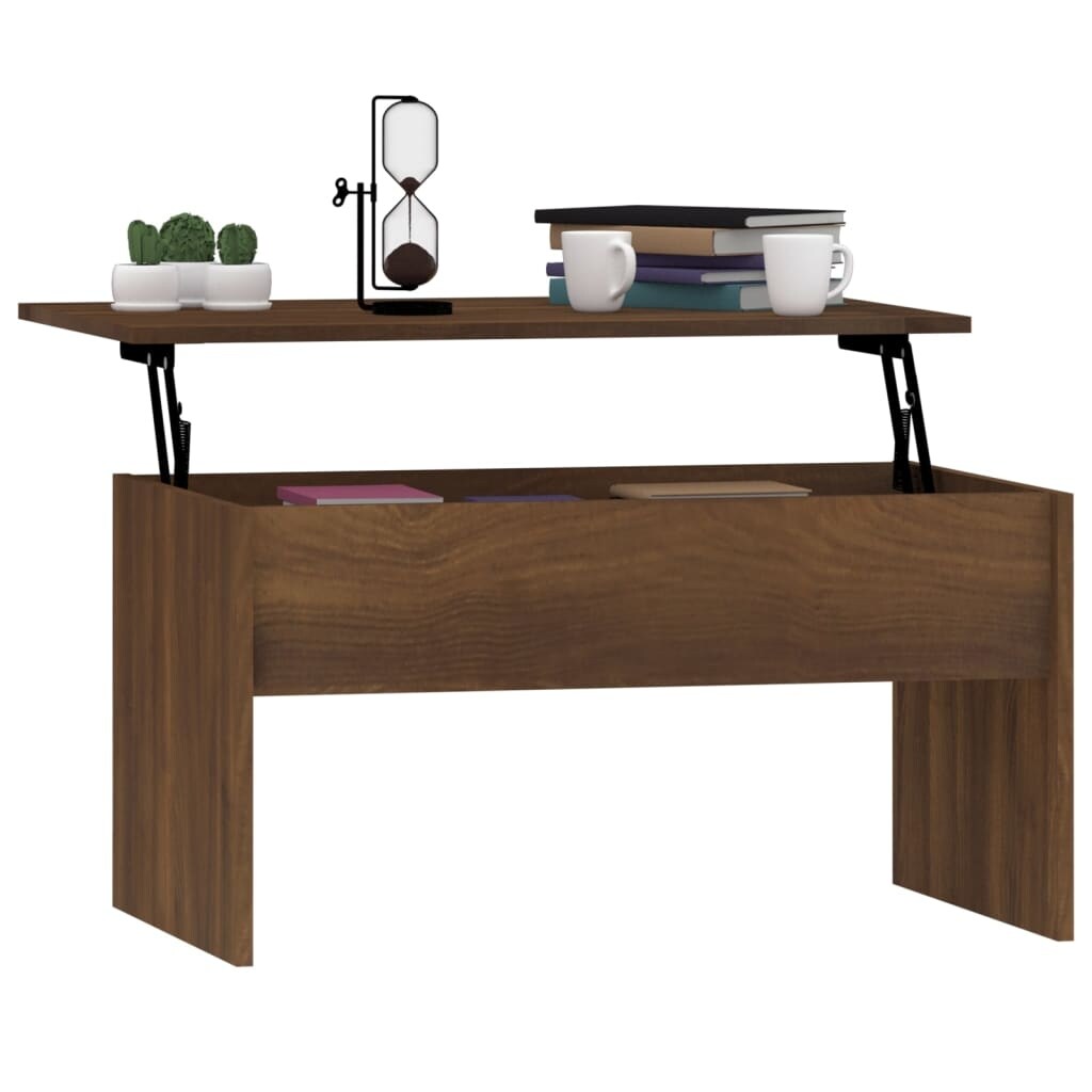 vidaXL Coffee Table Lift Top End Table Accent Side Sofa Table Engineered Wood - 31.5" x 19.9" x 16.3"