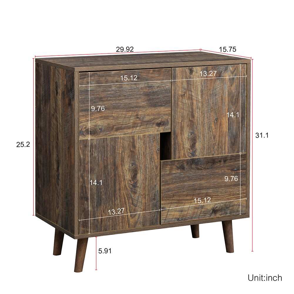 Sideboard,Console Table with Four Storage Spaces, Restaurant Sideboard