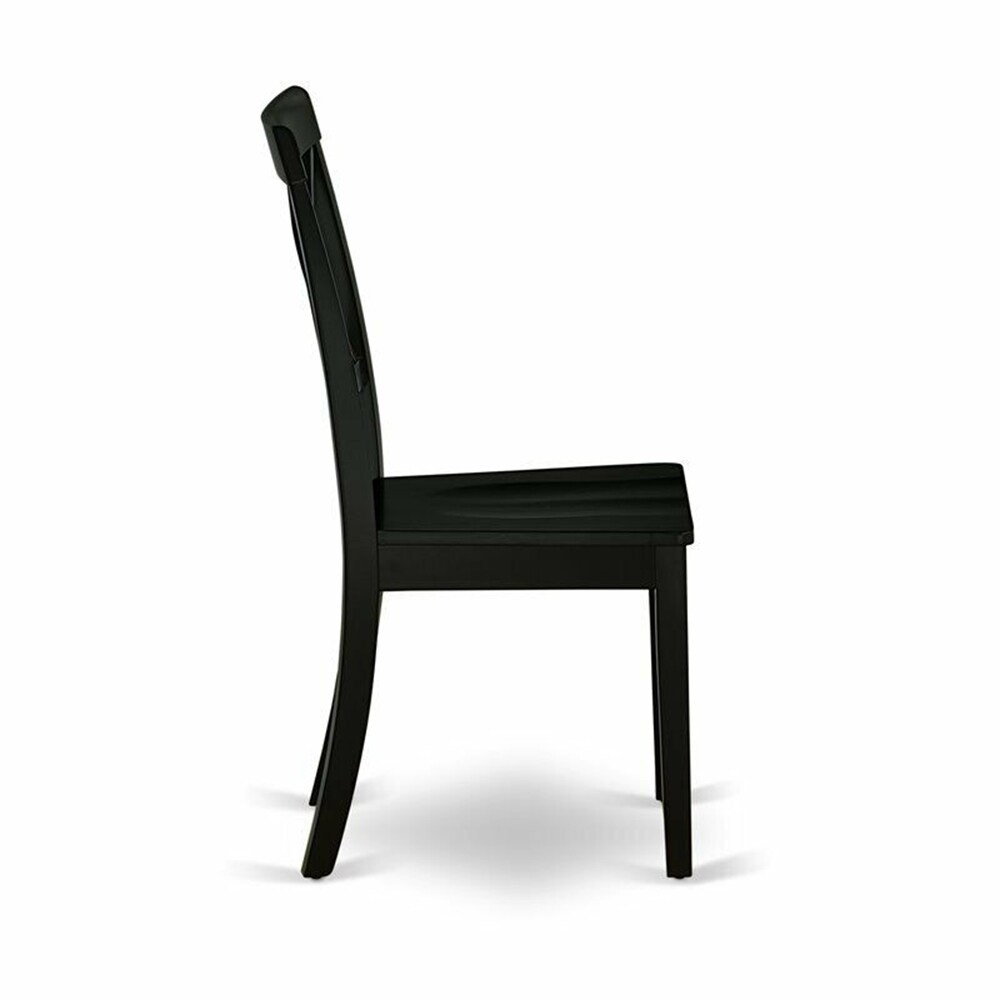 Set of 2 11" Wood Dining Chairs Black - 18x38