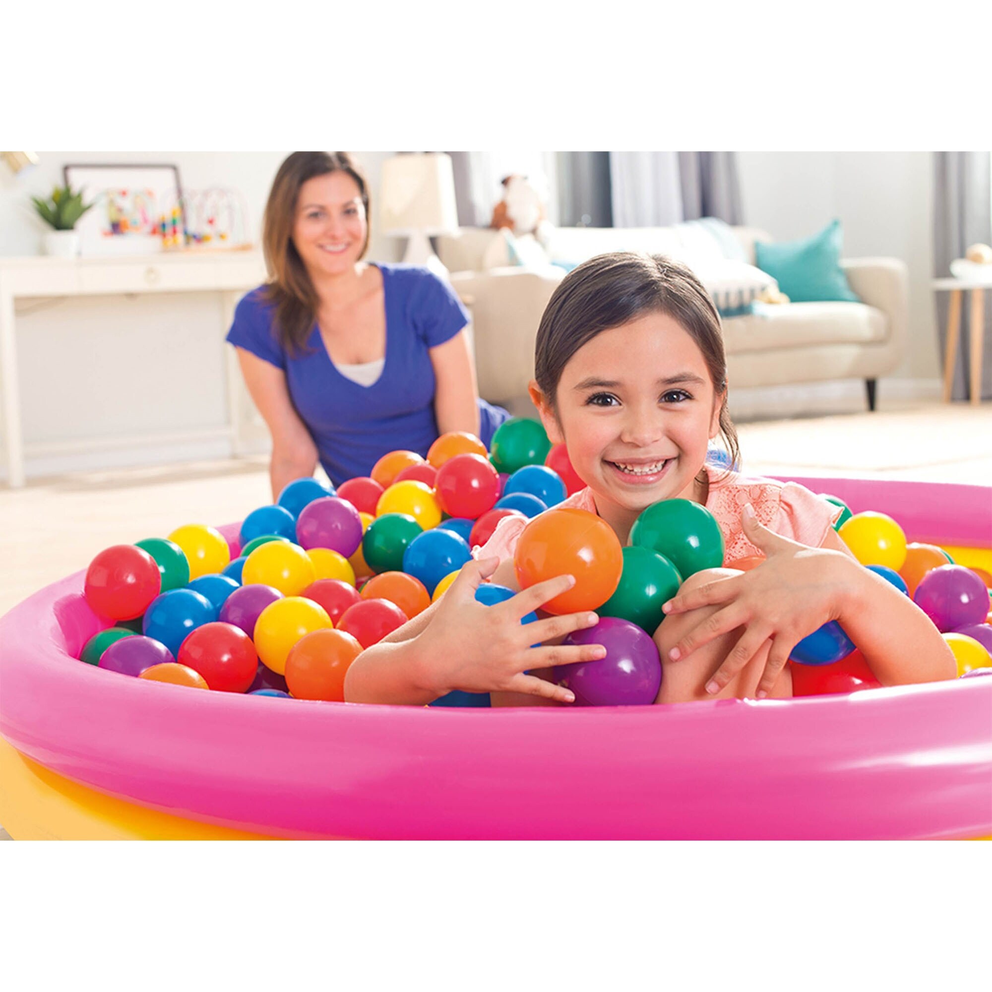 Intex 100-Pack Large Plastic Multi-Colored Fun Ballz For Ball Pits Bounce House - 2.6