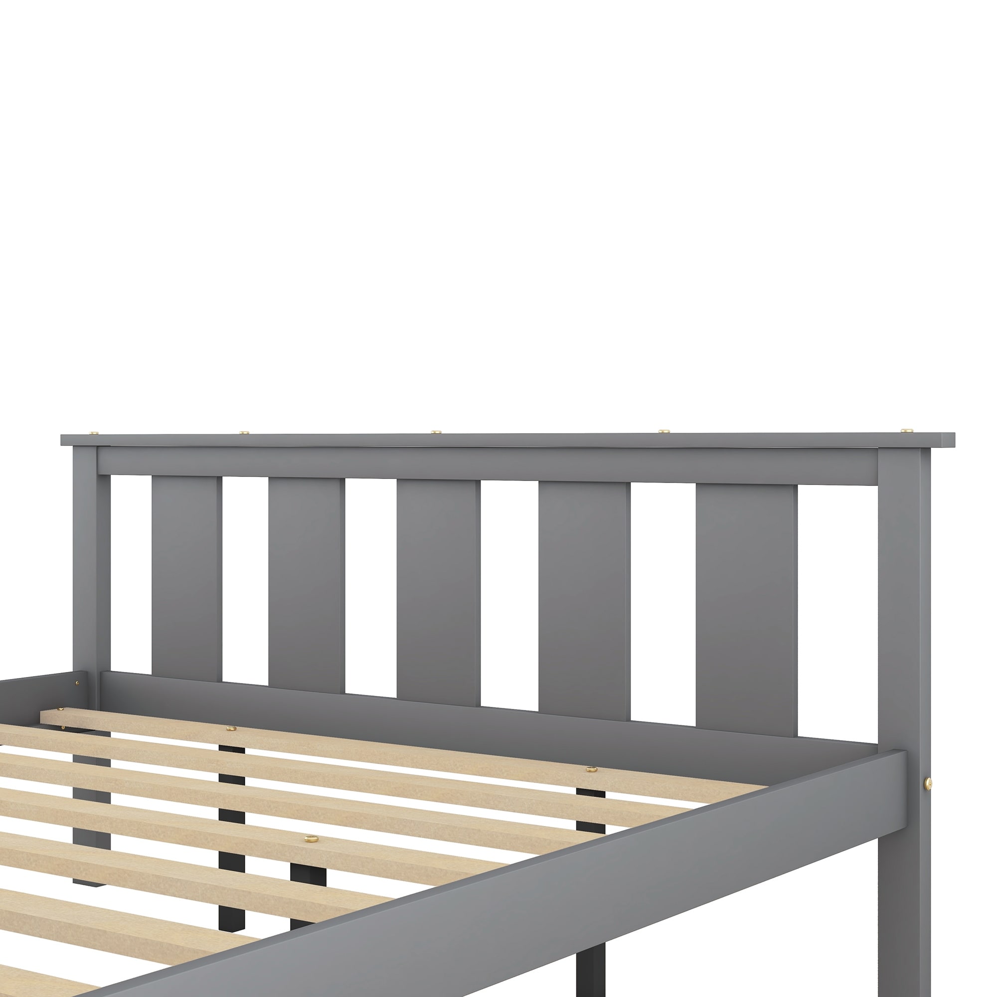 Queen Size Wood Platform Bed with Headboard and Footboard