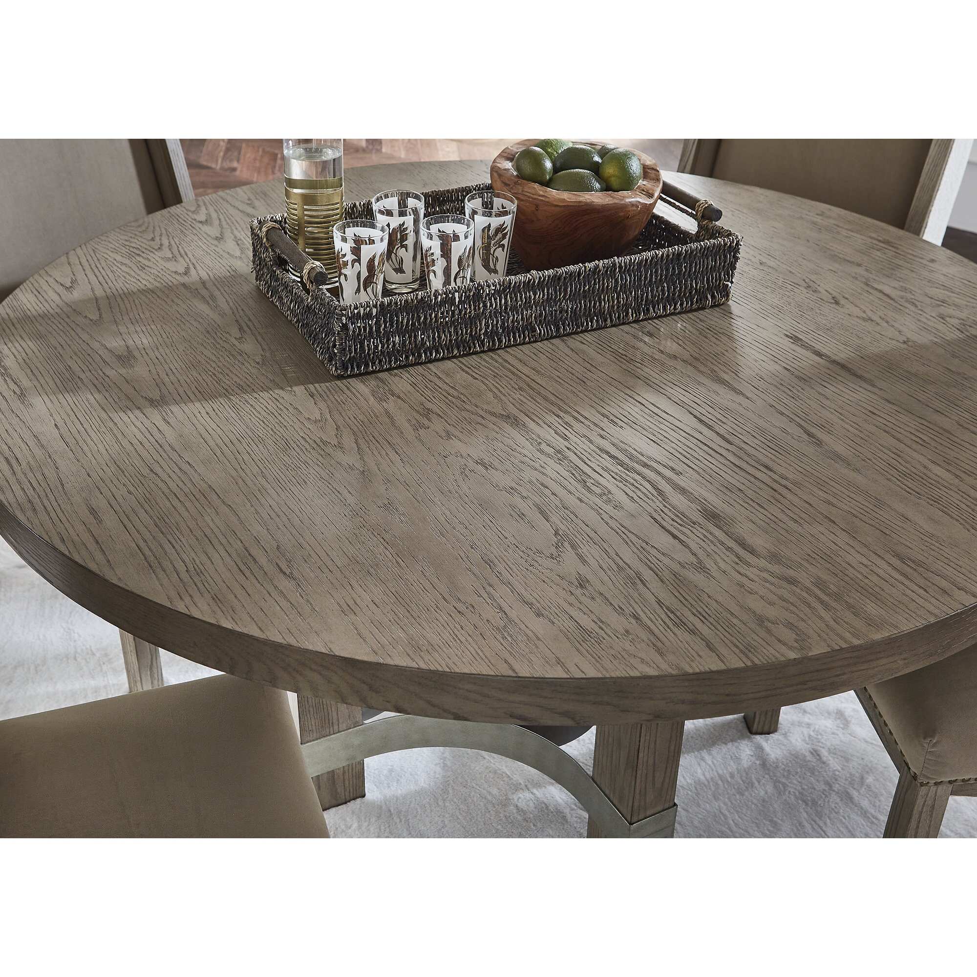 Signature Design by Ashley Chrestner Gray Round Dining Table - 60"W x 60"D x 30"H