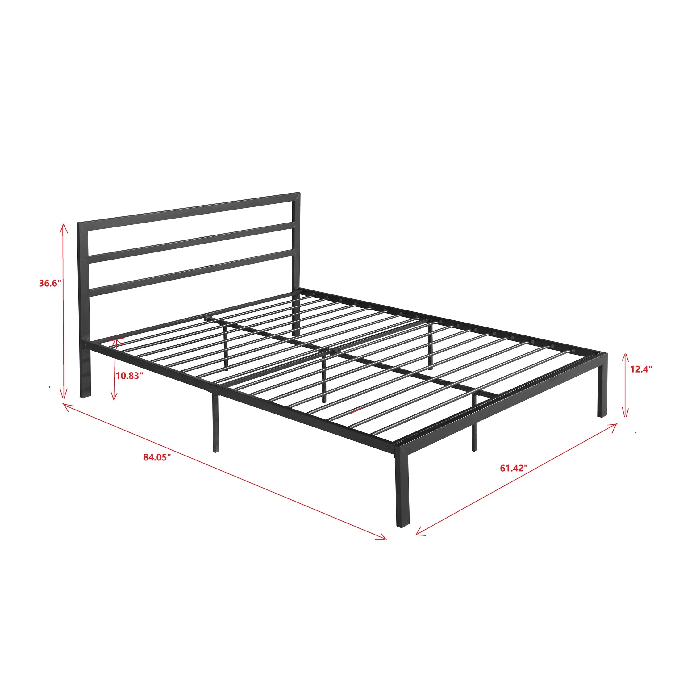 Queen Size Metal Bed Frame With Headboard