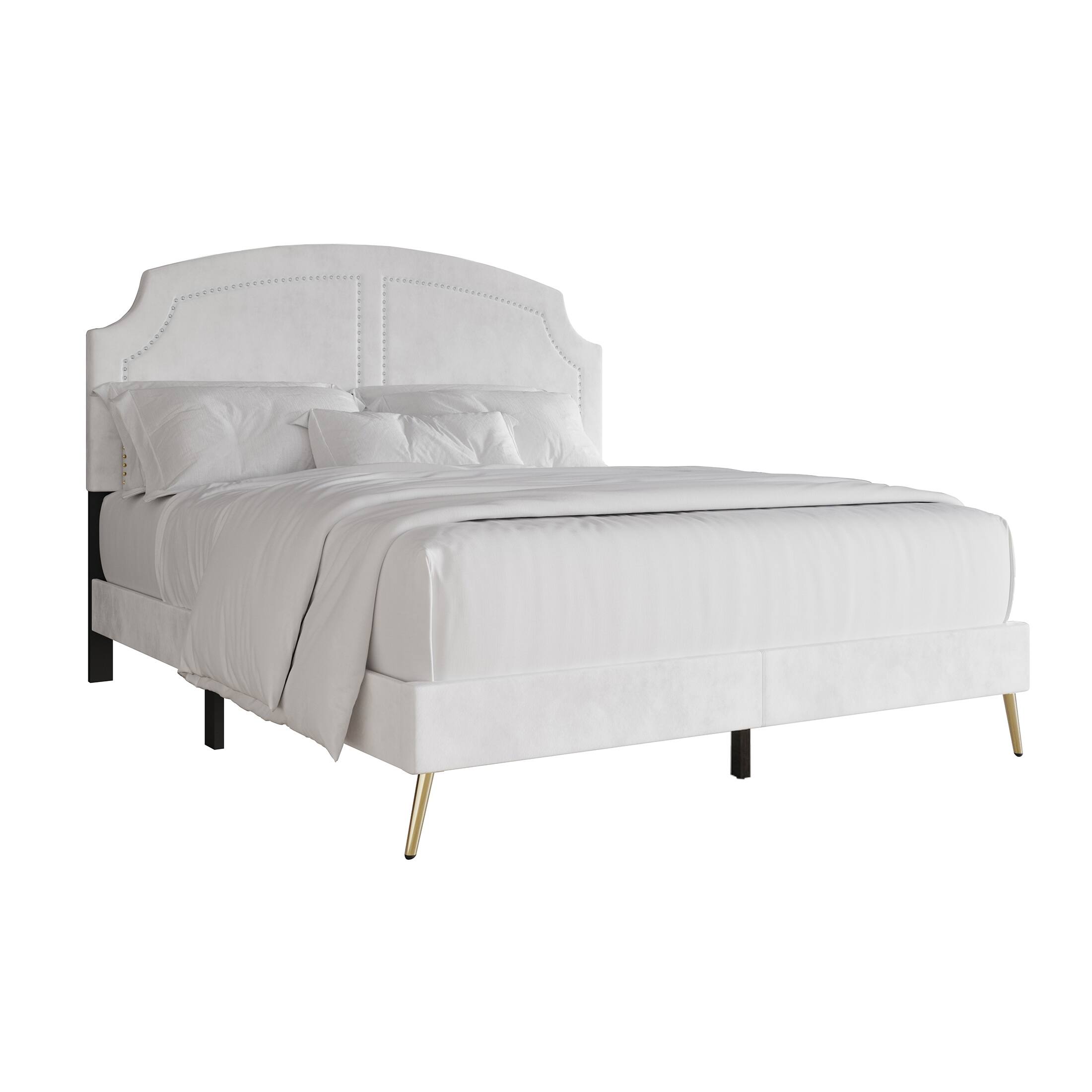CraftPorch Modern Minimalist Style Velvet Upholstered Bed Frame