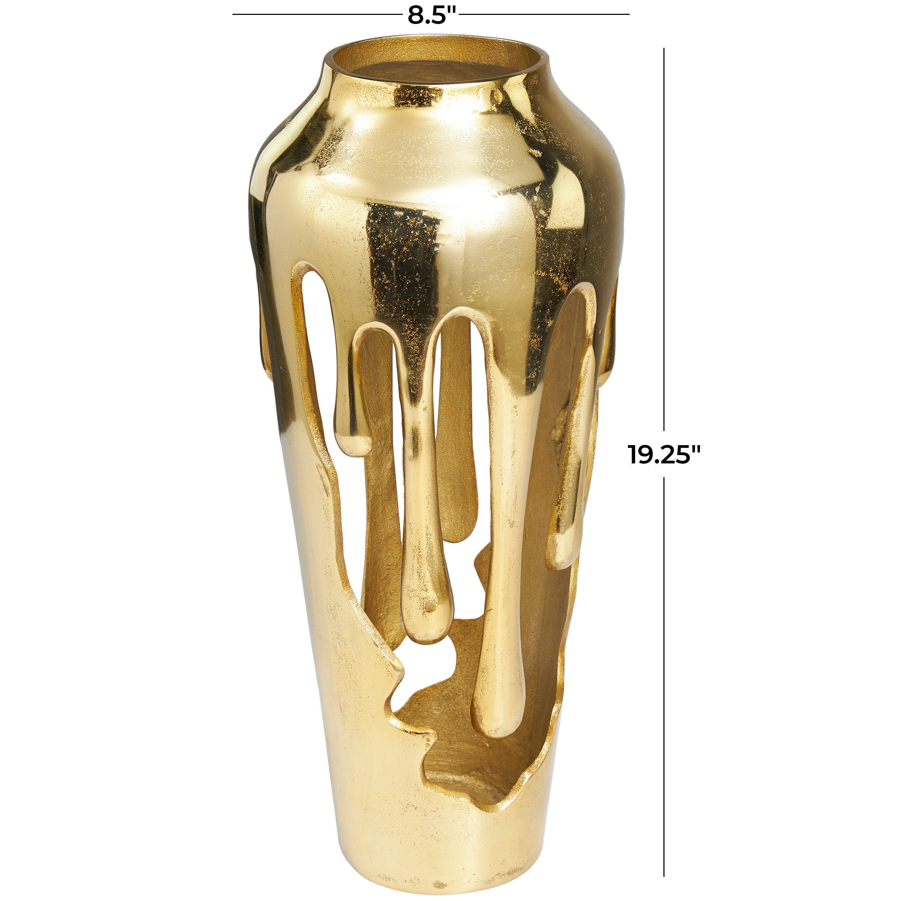 Aluminum Drip Vase with Melting Designed Body