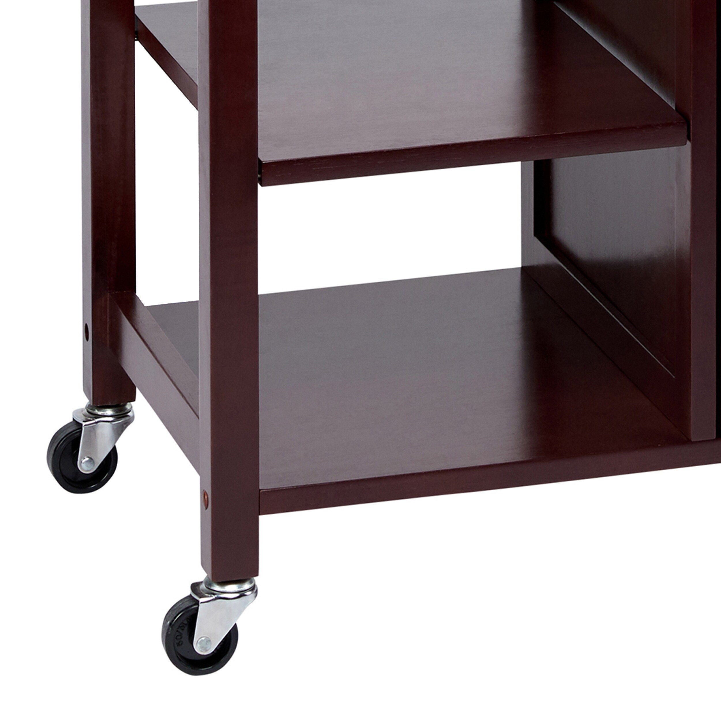 High Quality Rubberwood Kitchen Island Cart with Cabinet