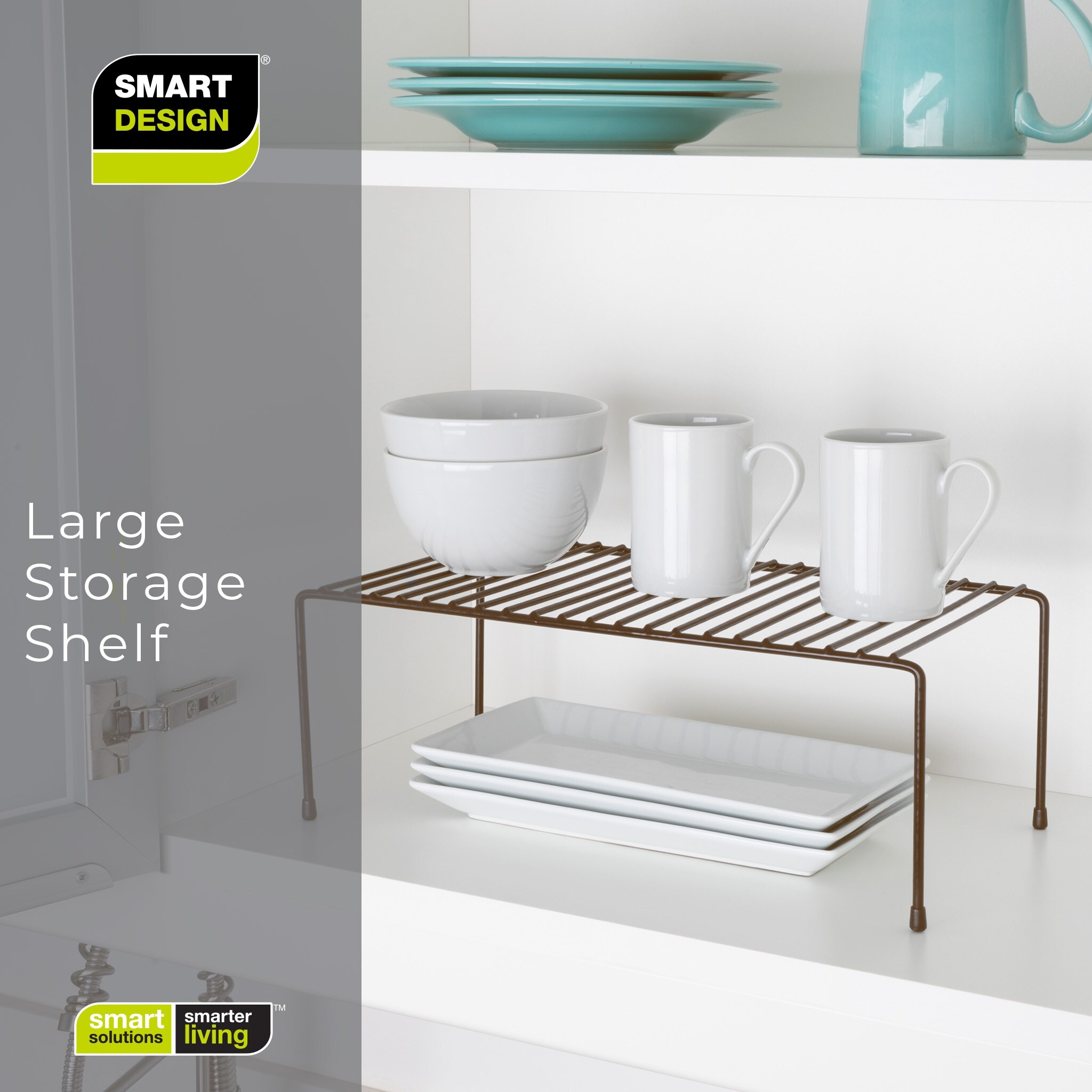 Smart Design Cabinet Storage Shelf Rack - 8.5 x 16 inch