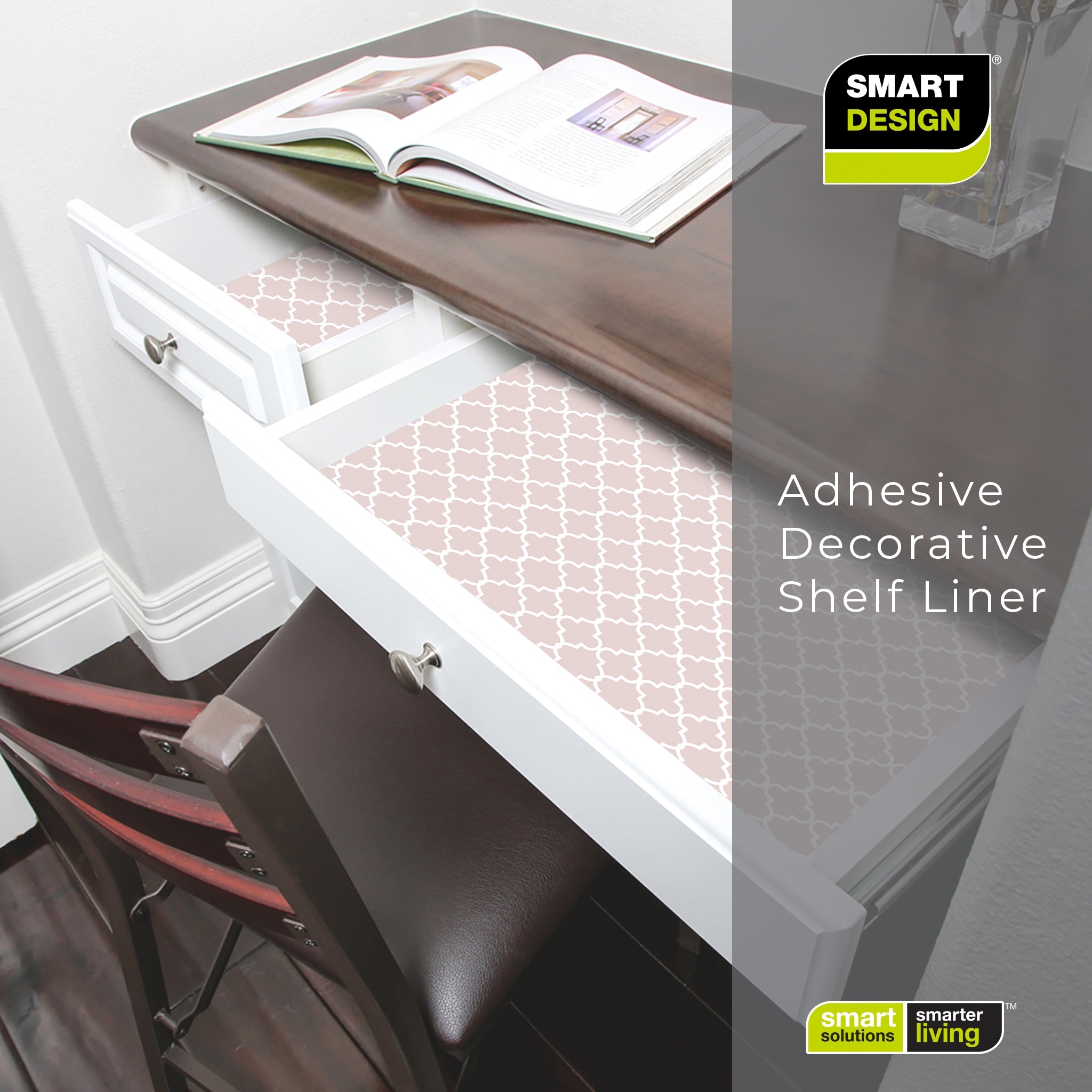 Smart Design Adhesive Shelf Liner - 18 in x 20 ft