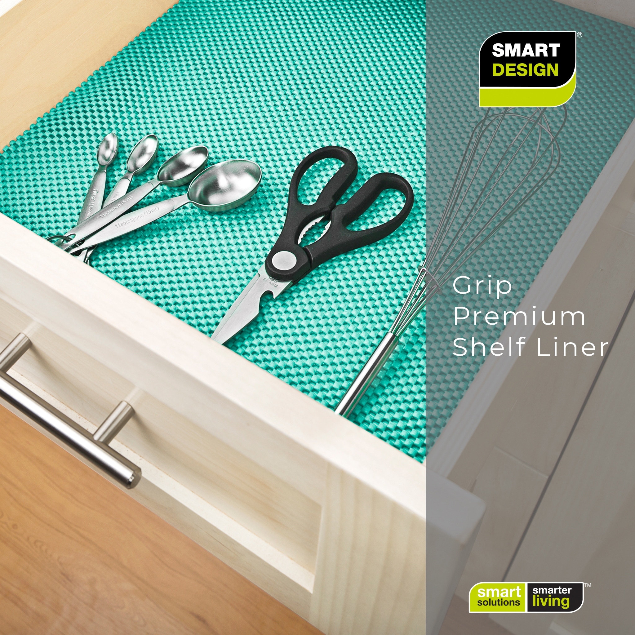 Smart Design Premium Grip Shelf Liner - 12 Inch x 20 Feet - Mint