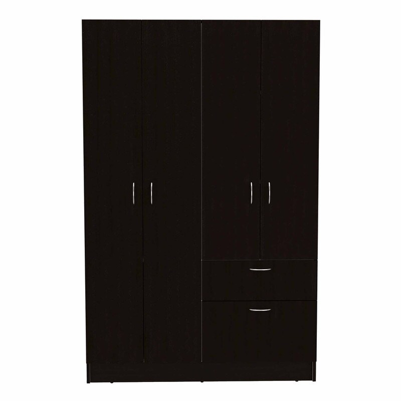 1-Drawer 2-Door Rectangle Armoire, Easy Assemble