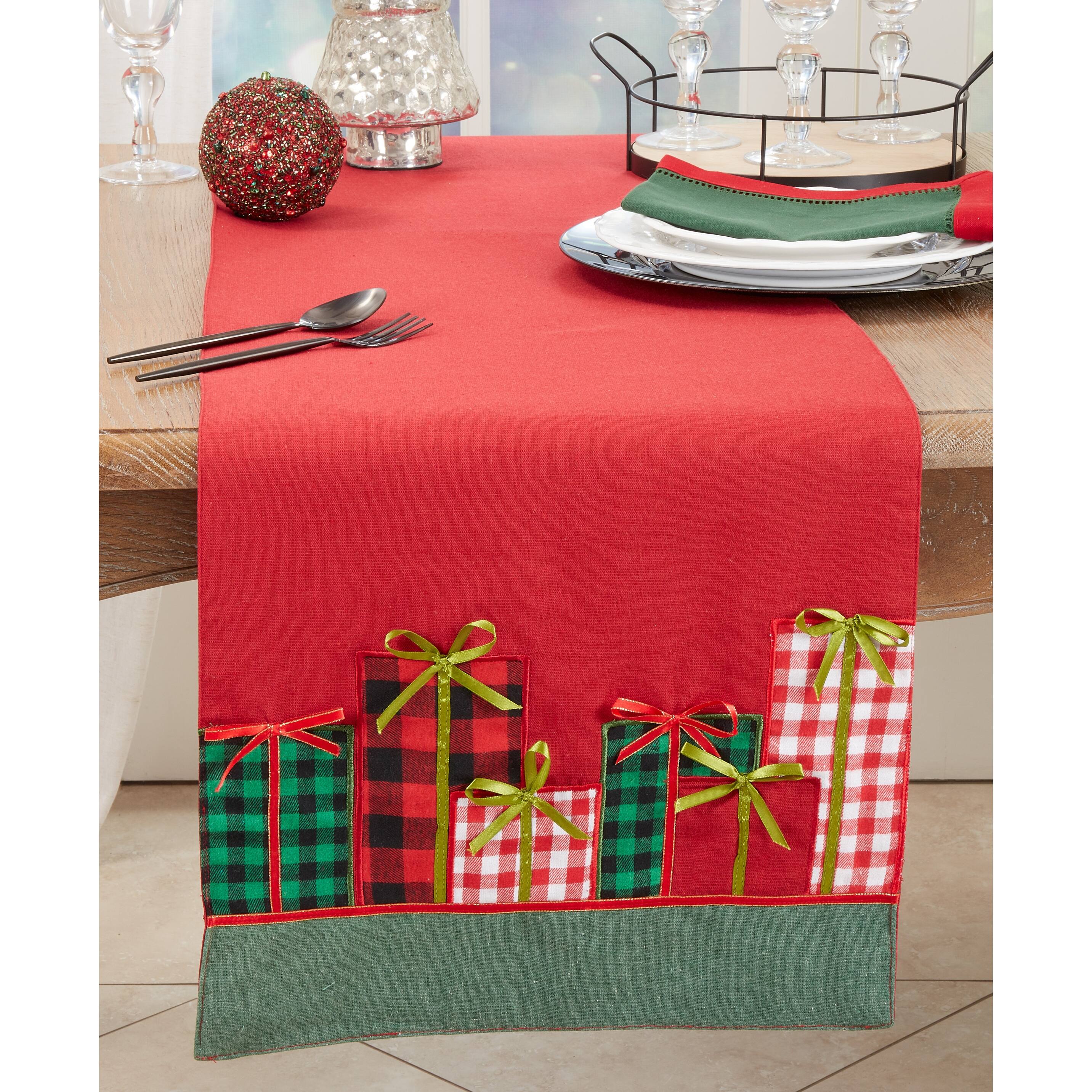 Merry and Bright Christmas Gifts Table Runner - 16"x72"