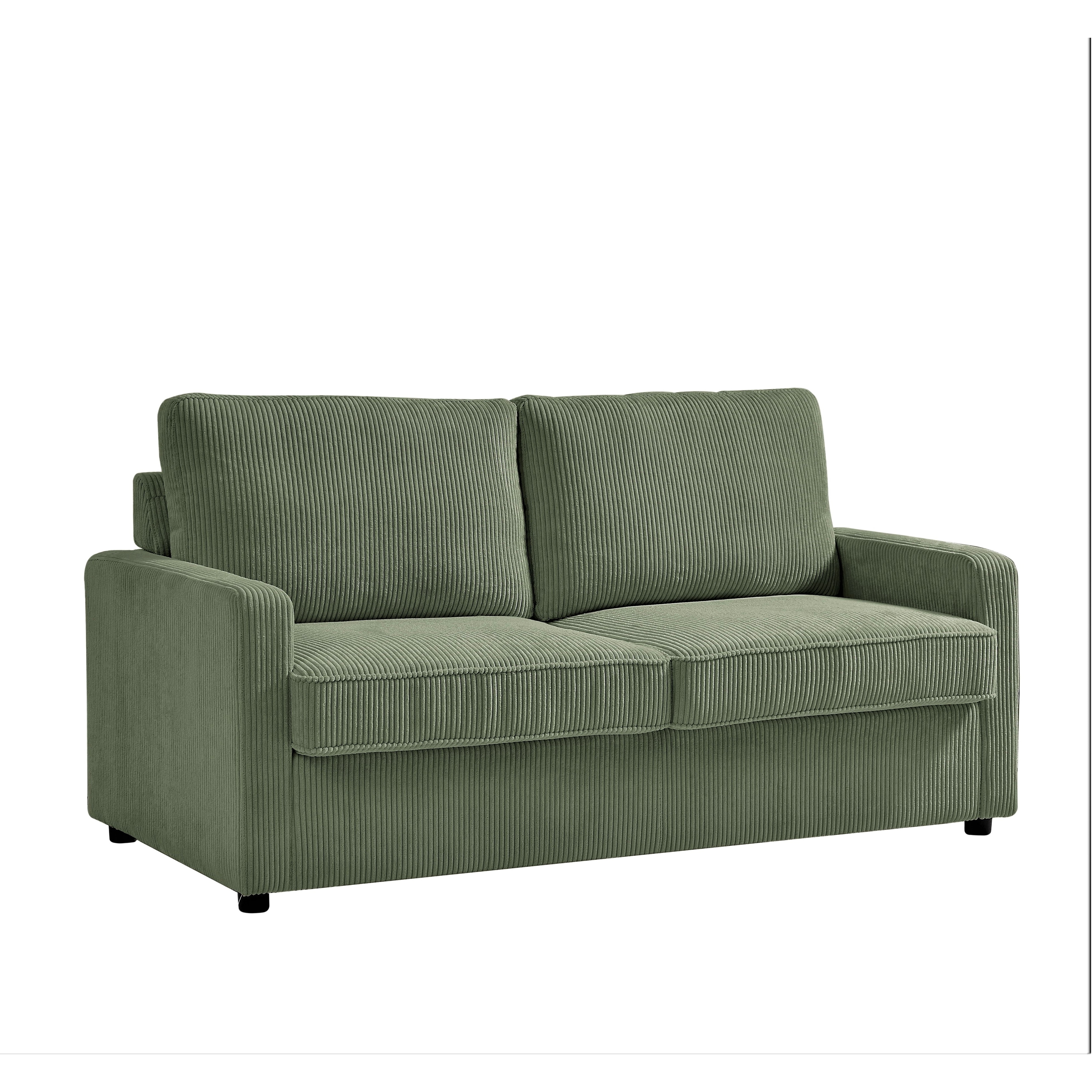 Manchester Polyester Corduroy 70" Square Arms Sofa Bed
