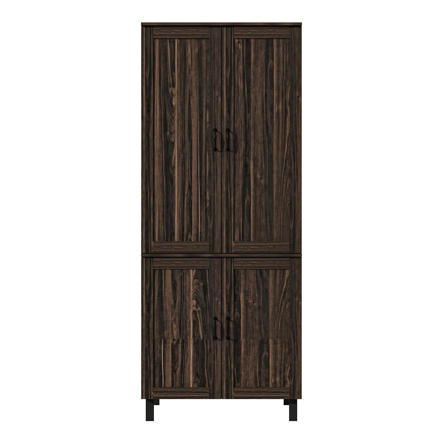 Space-Saving Storage Solution Pantry Cabinet w/Dark Wood Grain Kitchen - 31.5"Wx23.6“Dx78.7"H
