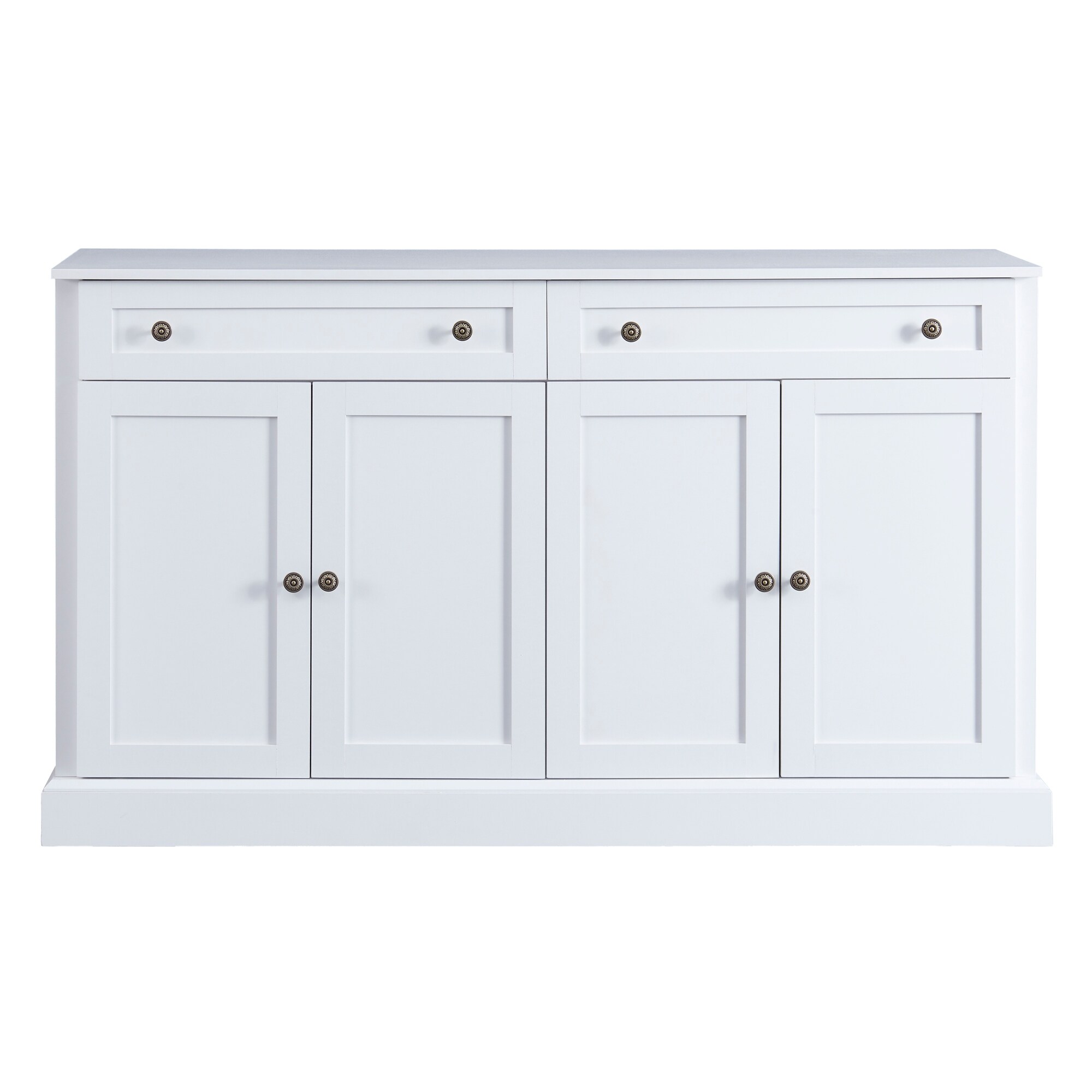 Kitchen Sideboard Storage Buffet Cabinet with 2 Drawers & 4 Doors Adjustable Shelves for Dining Room, Living Room