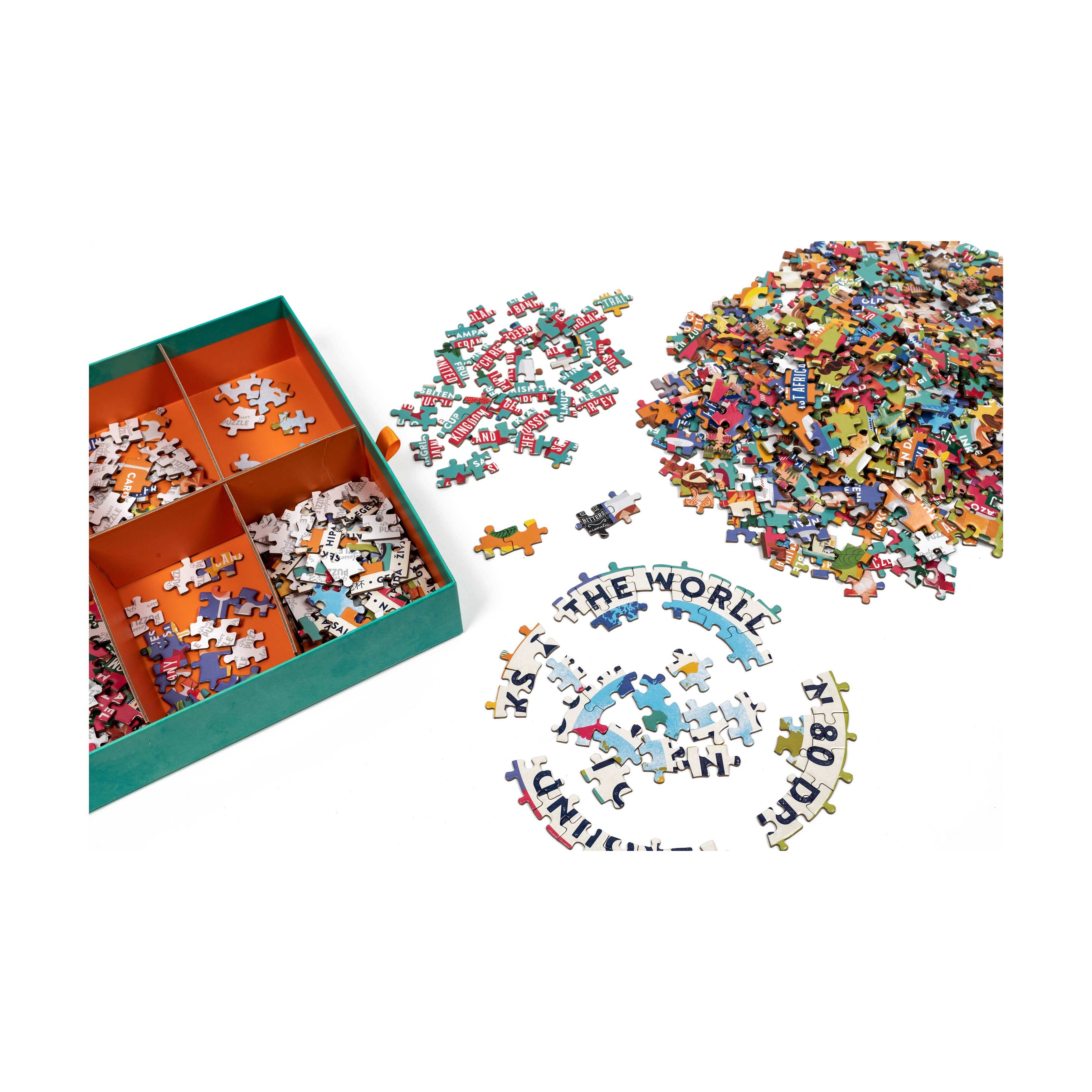 Around the World in 80 Drinks Circular Jigsaw Puzzle - 1000 Pcs - N/A