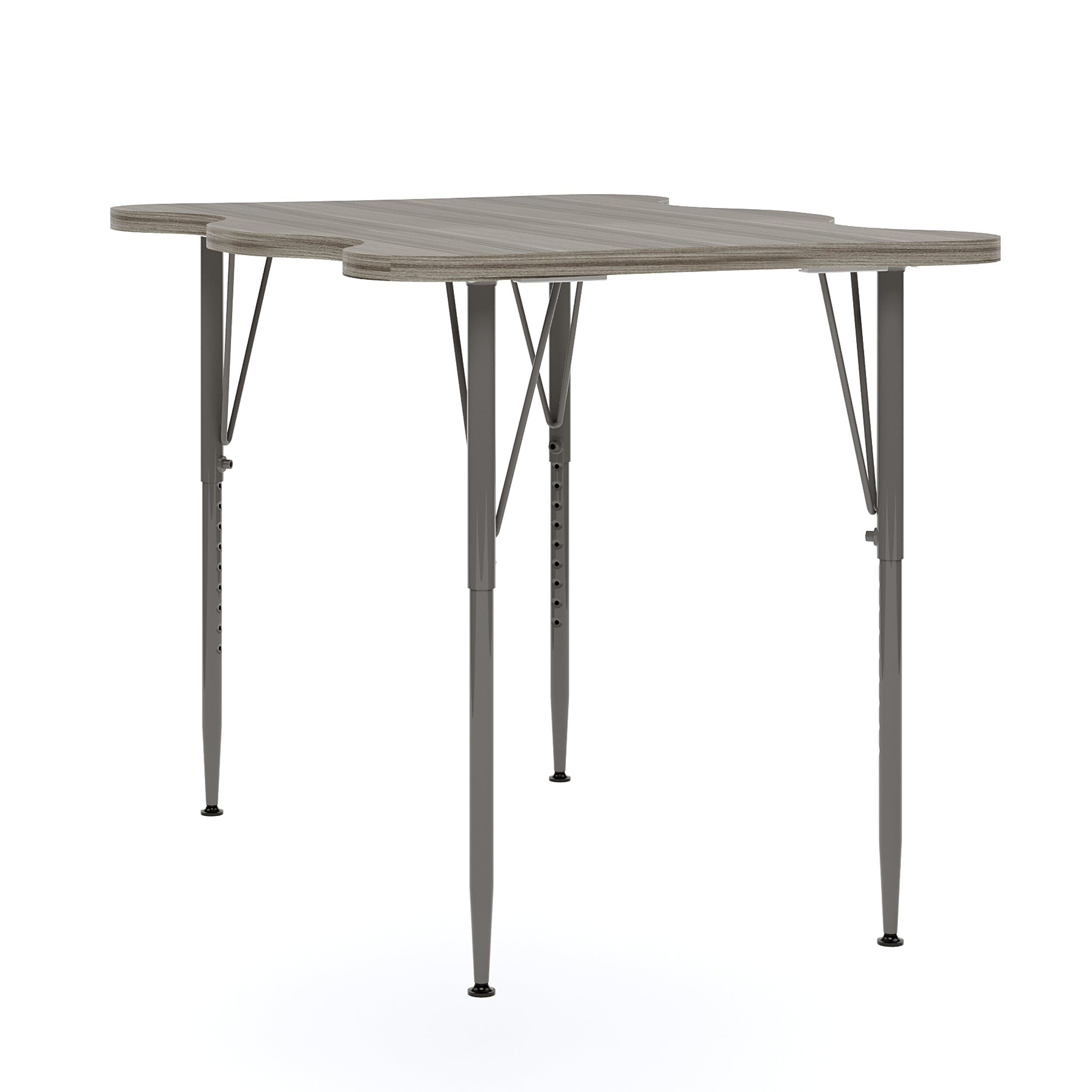Tot Mate My Place Rectangular Table, Adjustable Height Legs, Table Top Height Range 21" to 30", Ready-To-Assemble