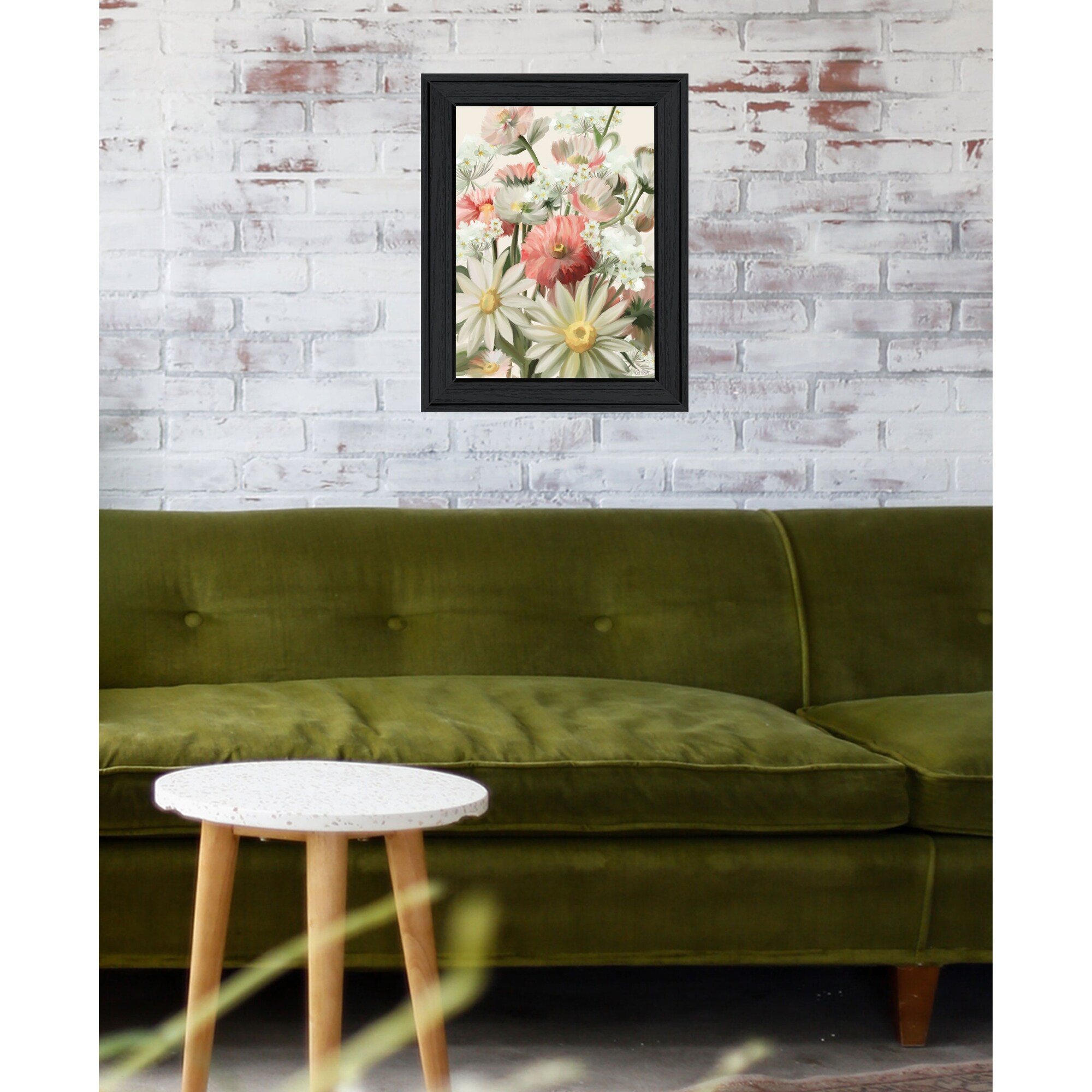 Trendy Decor 4U "Summer Wildflowers For You" Framed Wall Art, Framed Print Wall Decoration by House Fenway