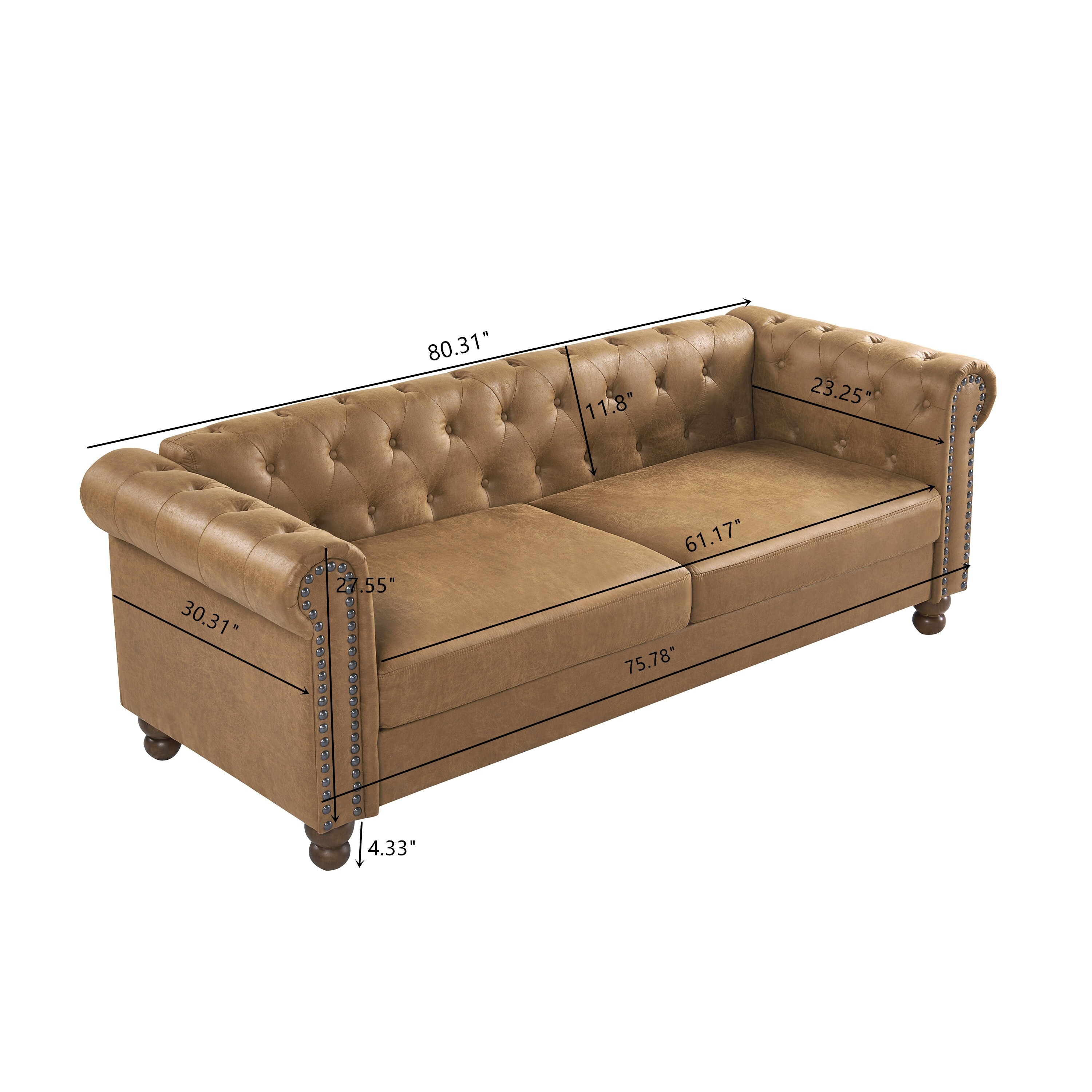 Upholstered Sofa Couch with high-tech Fabric Surface