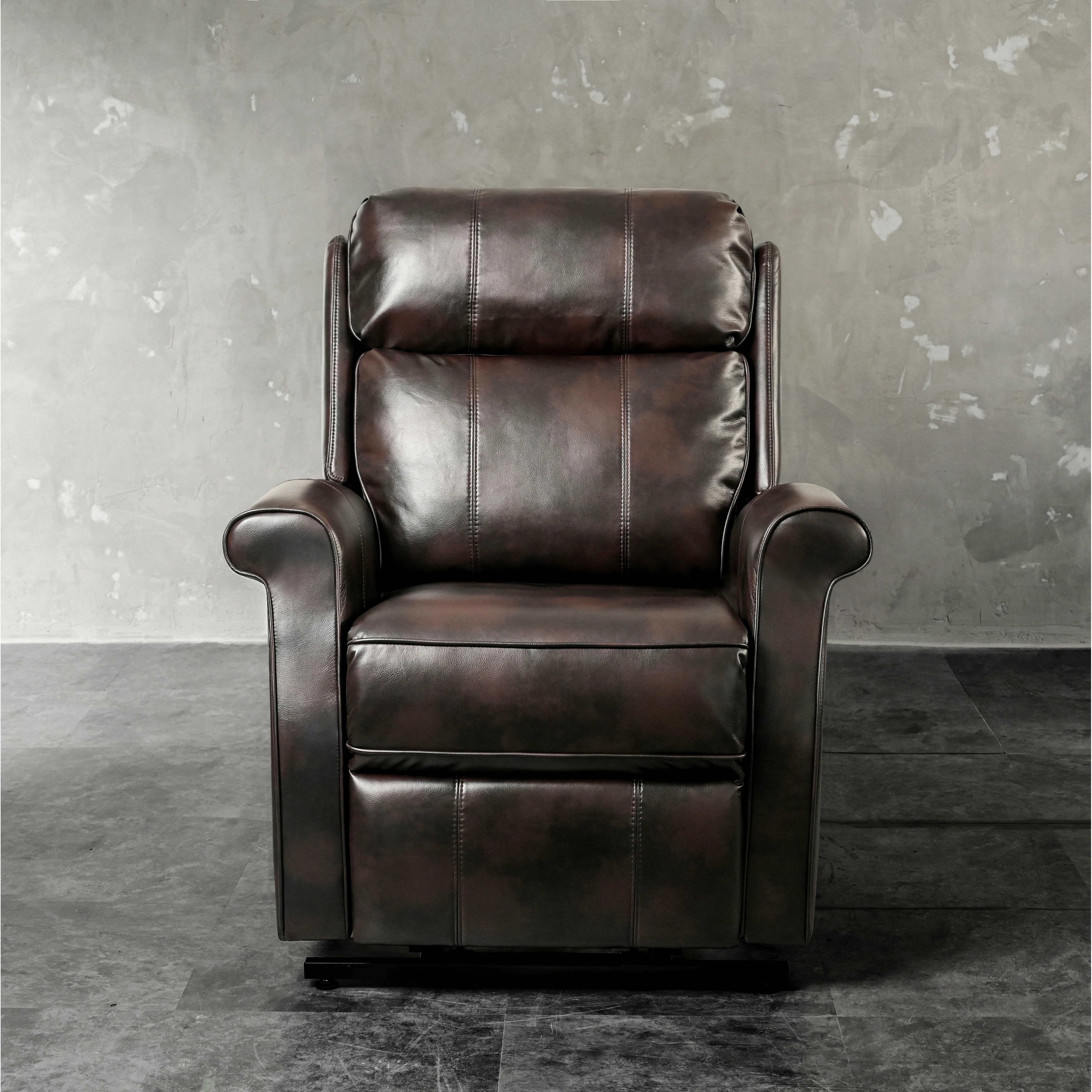Dark Brown Bonded Leather Zero-G Power Lift Chair Recliner