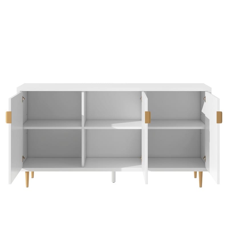 70" Contemporary TV Stand, Console Table with 3 doors and 3 shelves, Storage Sideboard Cabinet for Living Room