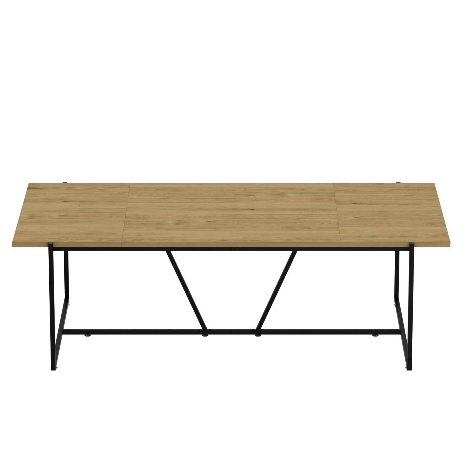 Oversized Work&Gaming Desk Wood Grain Design Meeting Conference Table - 94.5"x49.2"