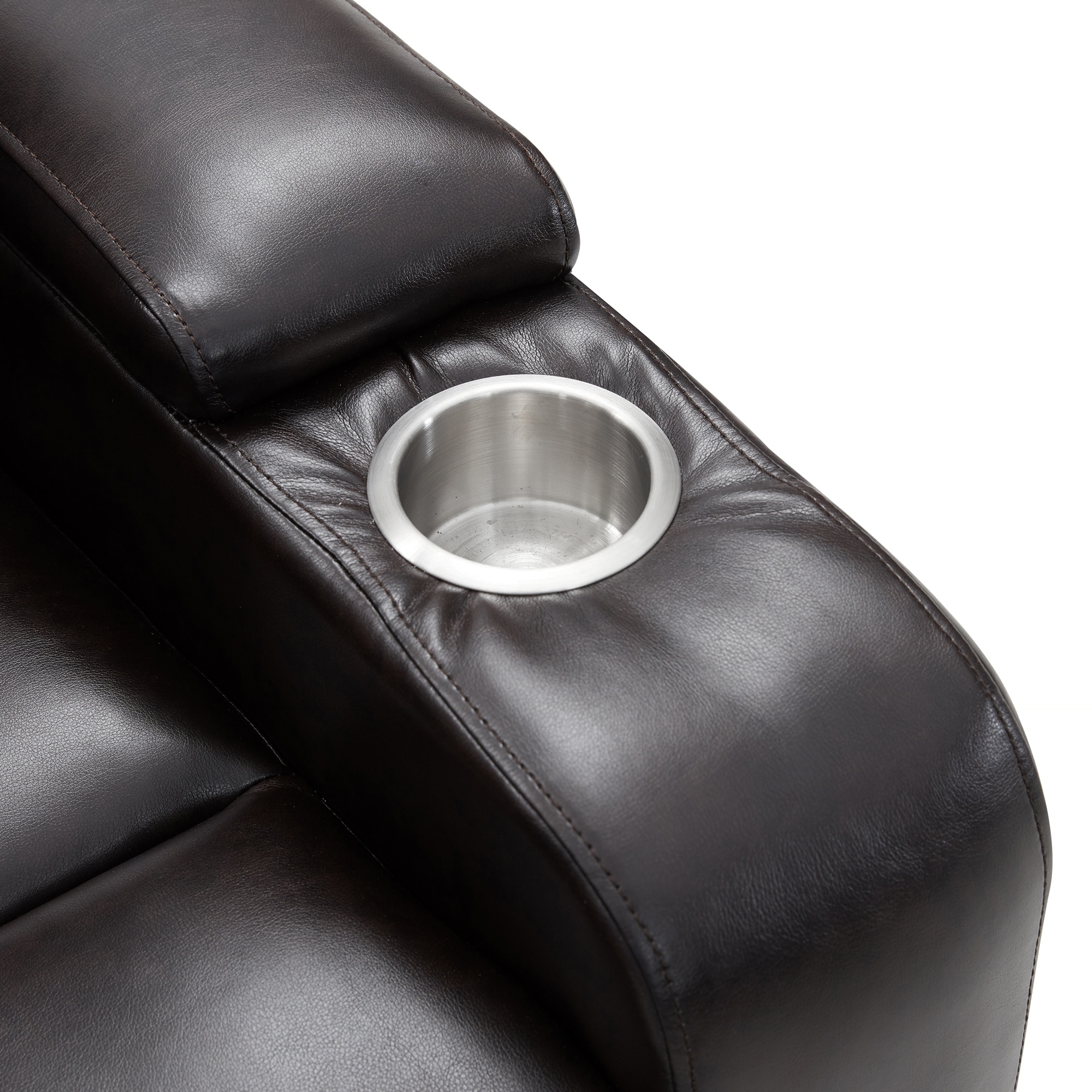 USB Port Motion Power Recliner Side Arm Storage Recliner Chair, Black