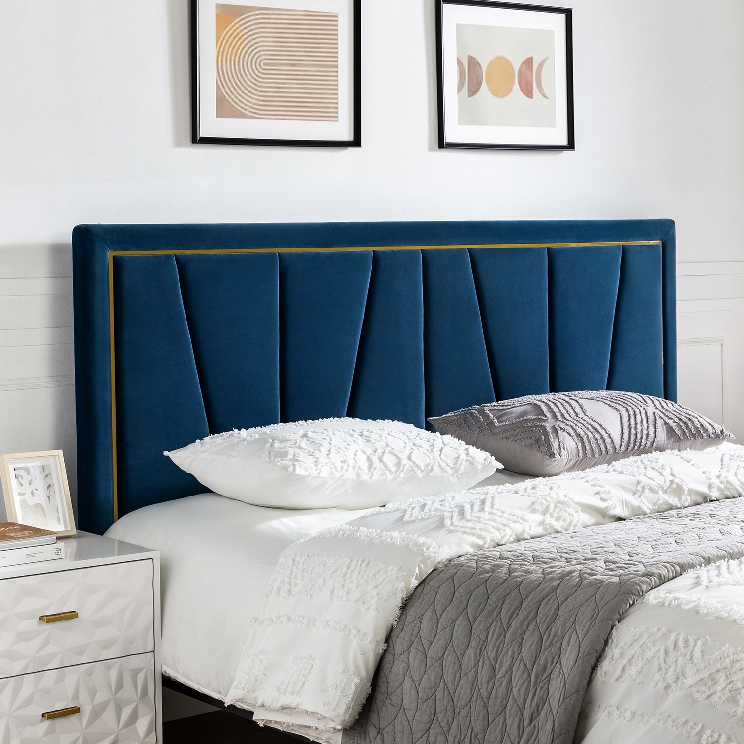 Eberhard Upholstered Tufted Contemporary Adjustable Wall-Mounted Headboard By HULALA HOME