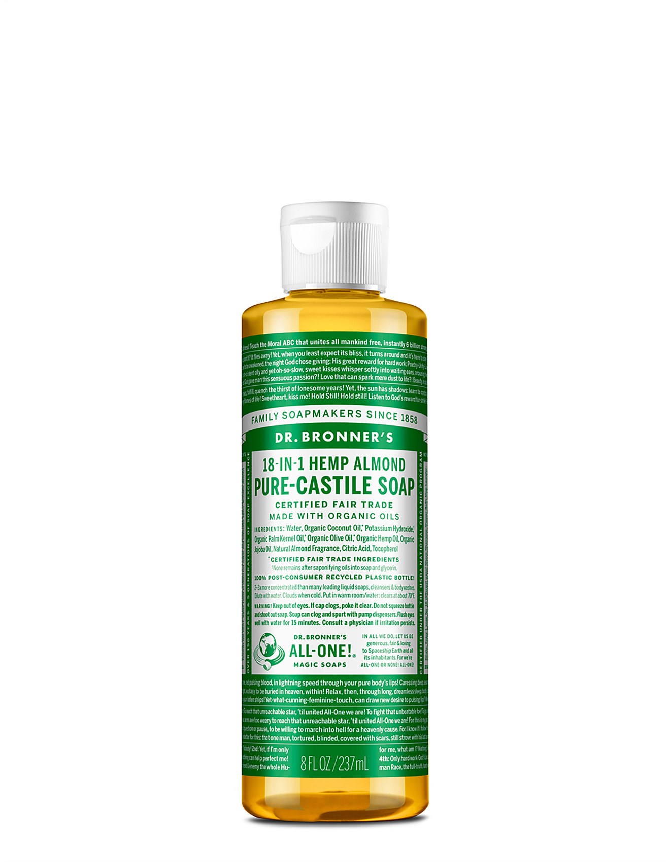 Dr. Bronner\'s Liquid Castile Soap 237ml - Almond