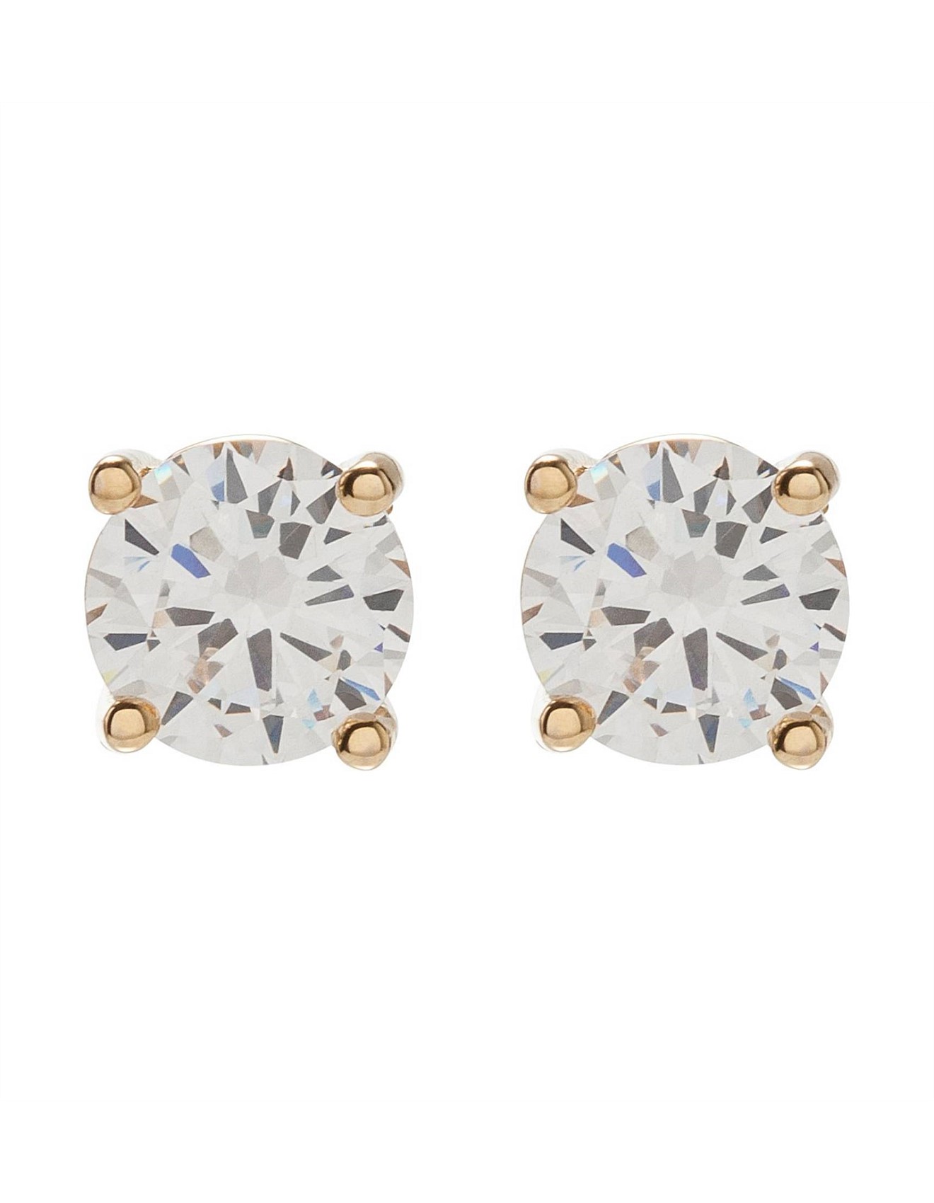 Gregory Ladner ROUND CUBIC ZIRCONIA STUD EARRING