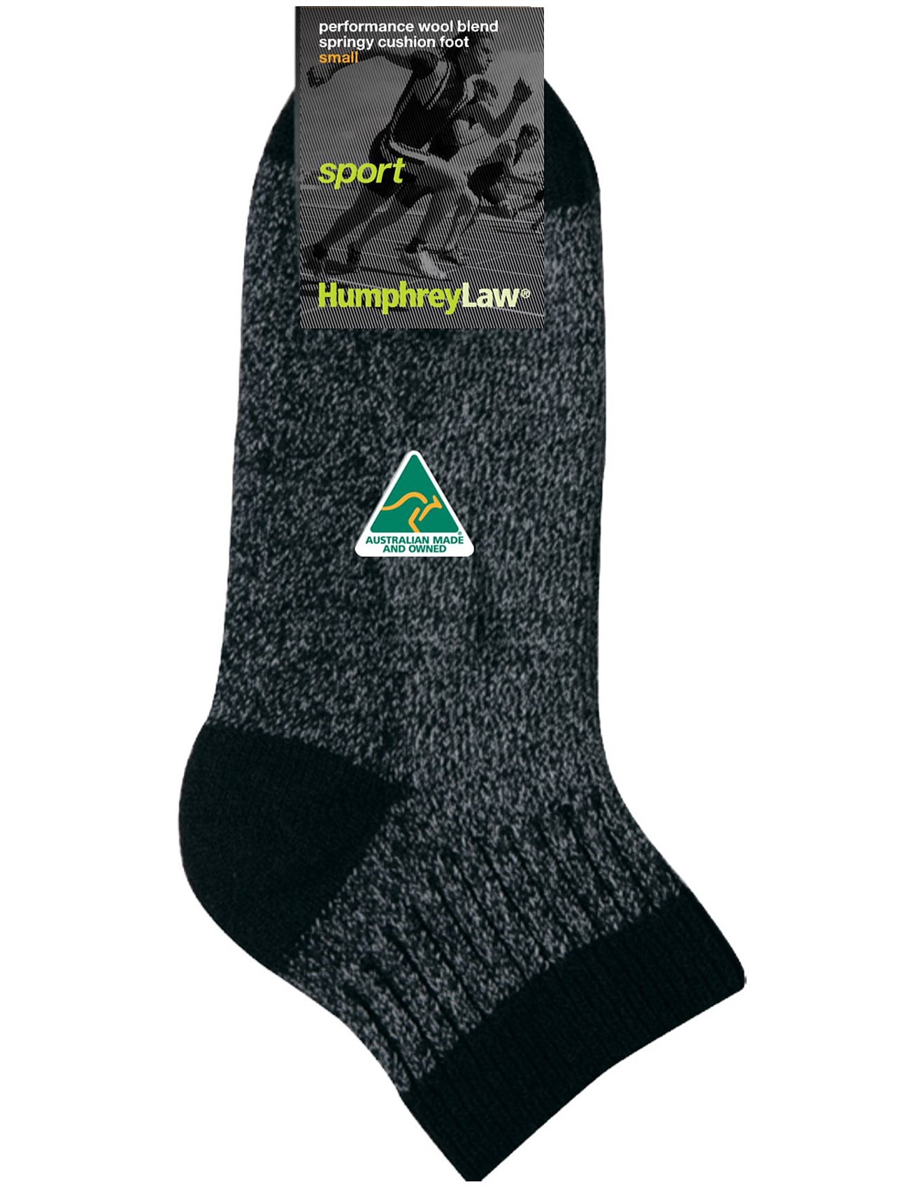 Humphrey Law women's wool coolmax sports cushion sole ankle sock