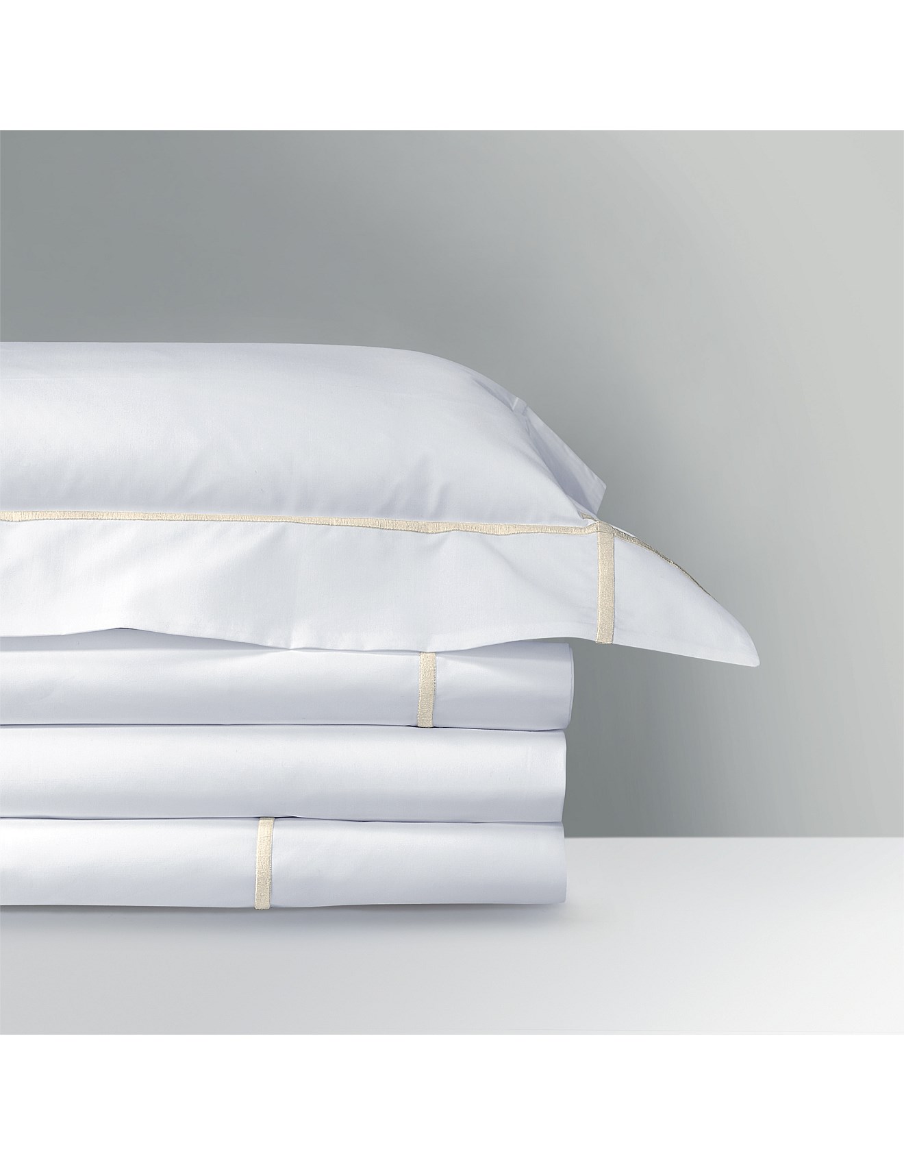 Yves Delorme Athena Nacre Flat Sheet King